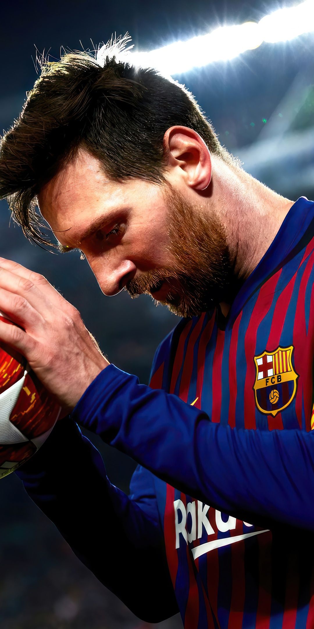 1080x2160 Lionel Messi Wallpaper 4K, FCB, Soccer Player, FC Barcelona