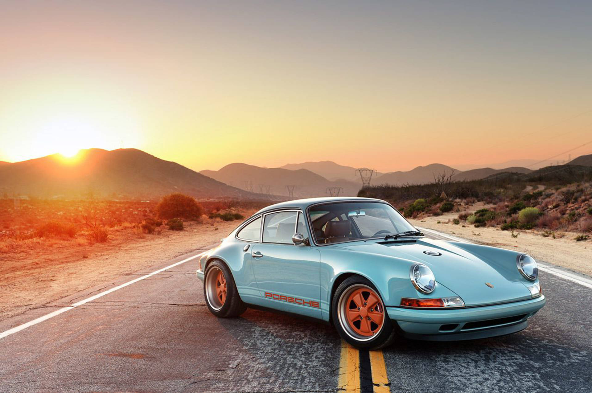 1920x1275 Download Gulf Blue Singer Porsche Wallpaper