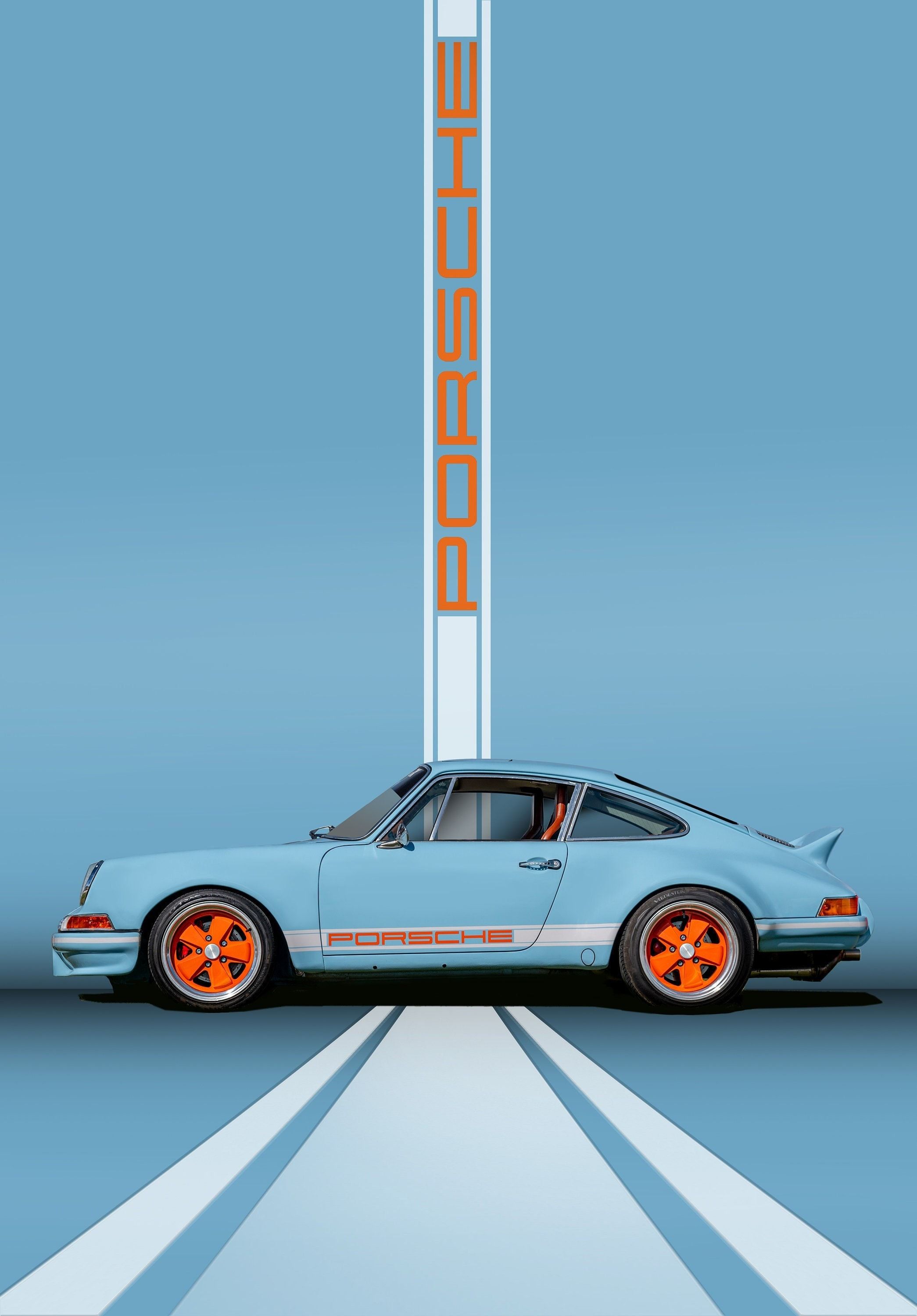 2090x3000 Porsche 911 Gulf
