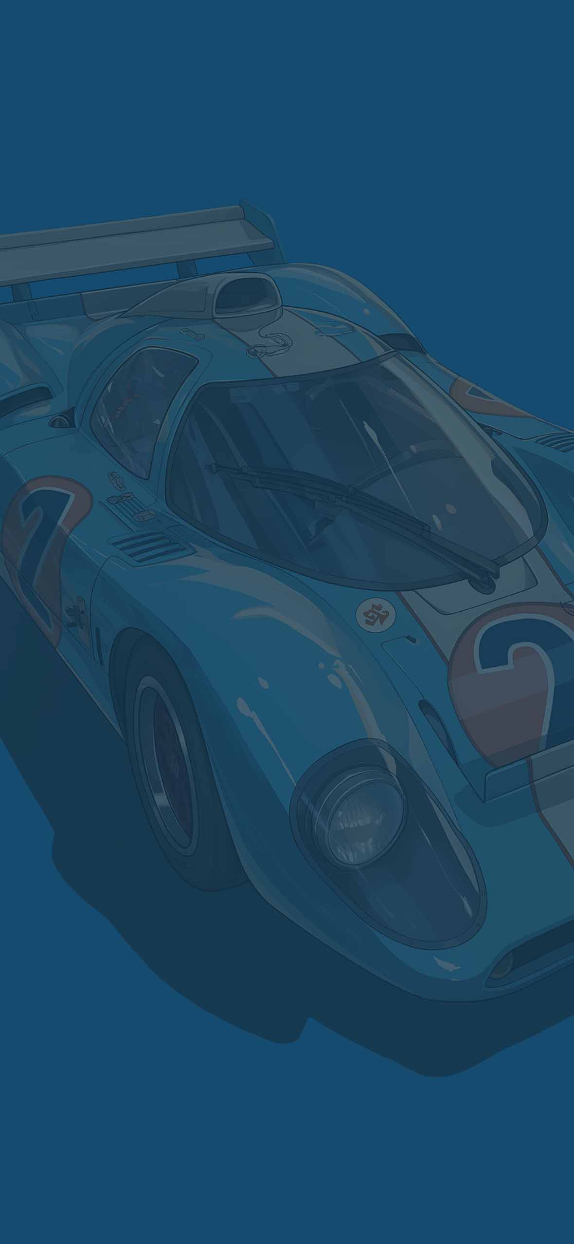 1180x2554 Gulf Porsche Racing Legend Wallpaper Wallpaper iPhone