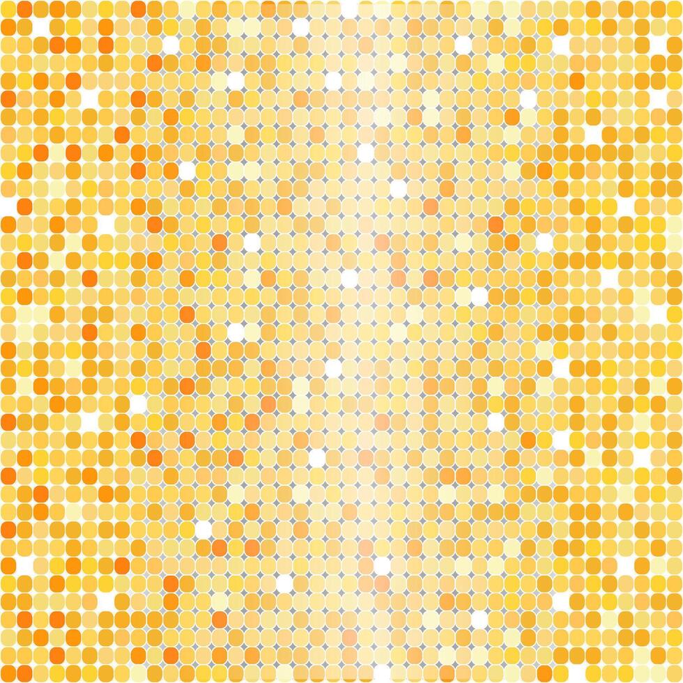 980x980 Disco ball texture golden sparkle iridescent background. Mosaic pixel shiny wall or floor tile, bright party glitter wallpaper