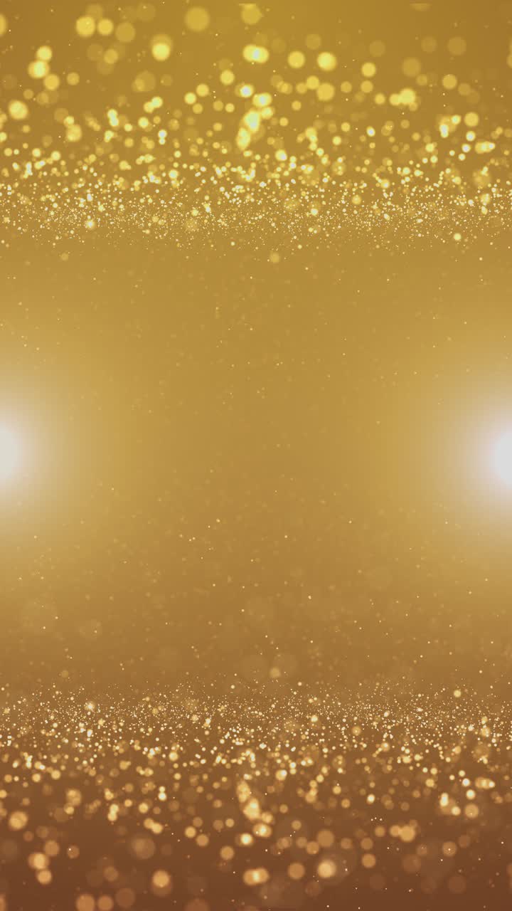 720x1280 Golden glitter background with space in middle