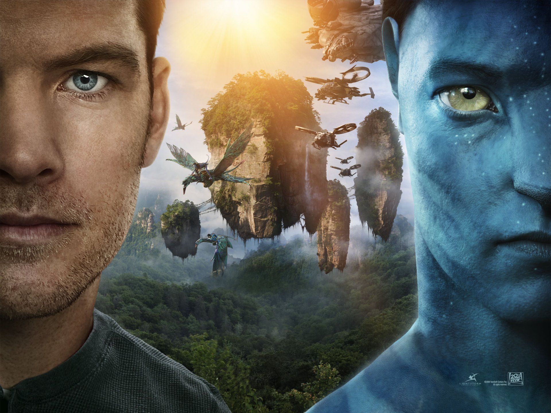 1920x1440 Avatar HD Wallpaper: Jake Sully & Sam Worthington Epic Scenex1993