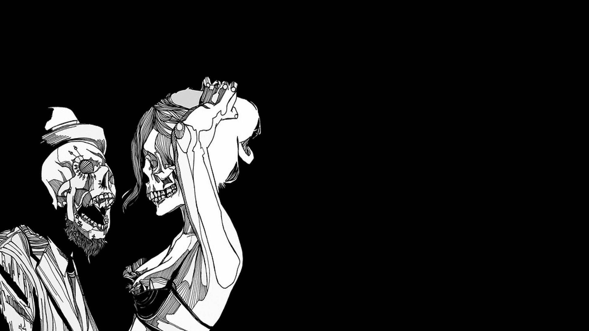 1920x1080 Download Cute Skeleton Couple Wallpaper