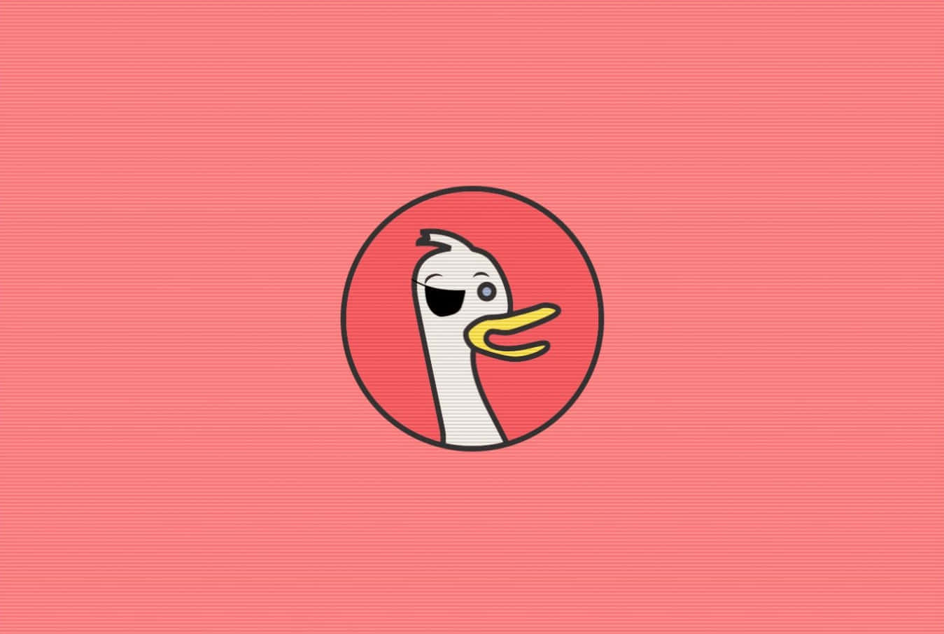 1349x906 Download Duck Duck Go Logoon Pink Background Wallpaper