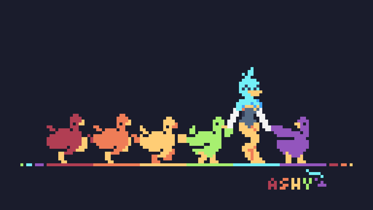 1280x720 Animated Duck Dash. GIF: Tiny Duckling Sprint. Quacky Run (Animated GIF)