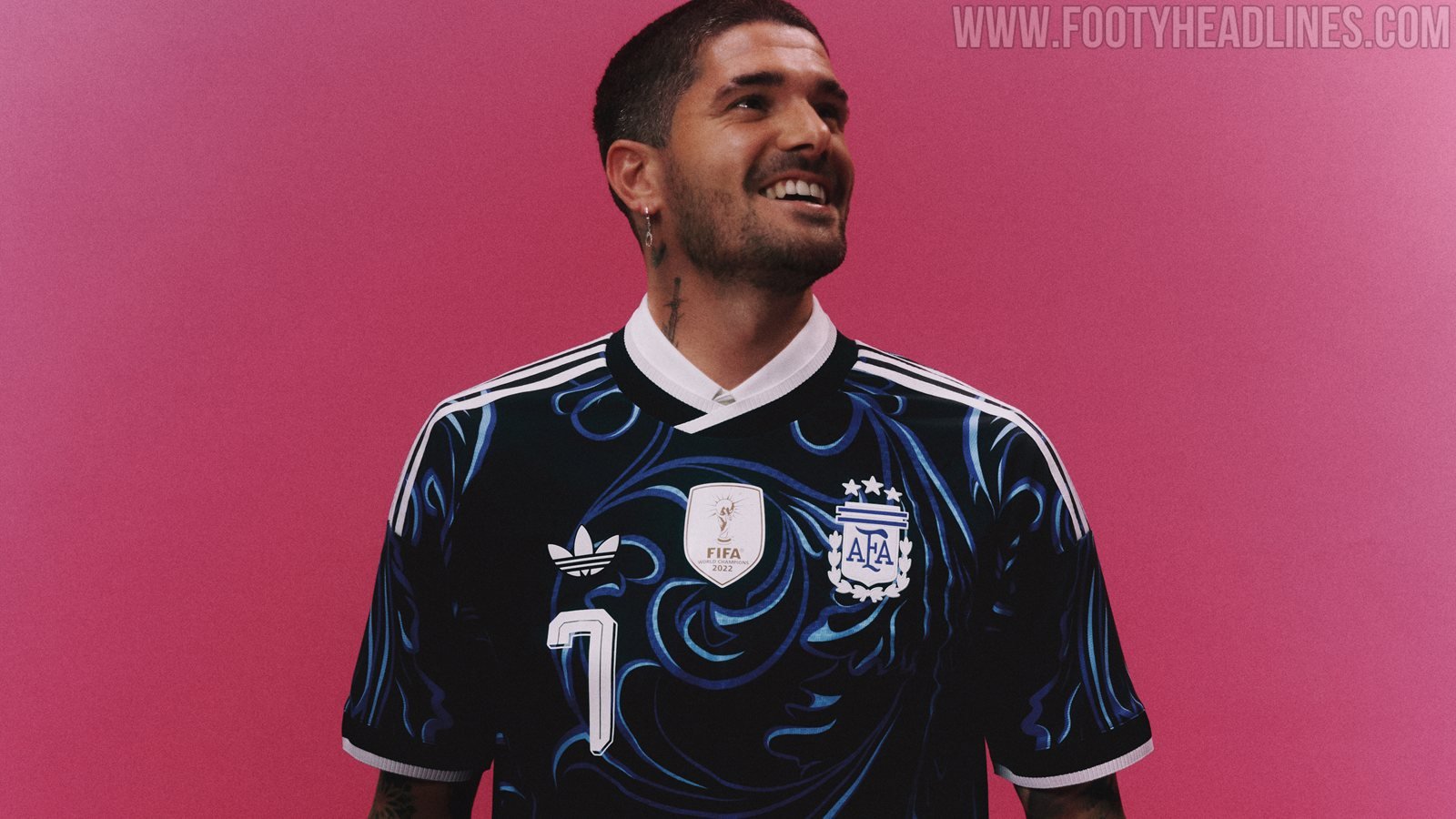 1600x900 Argentina 2026 World Cup Away Kit Features White World Champions Badge
