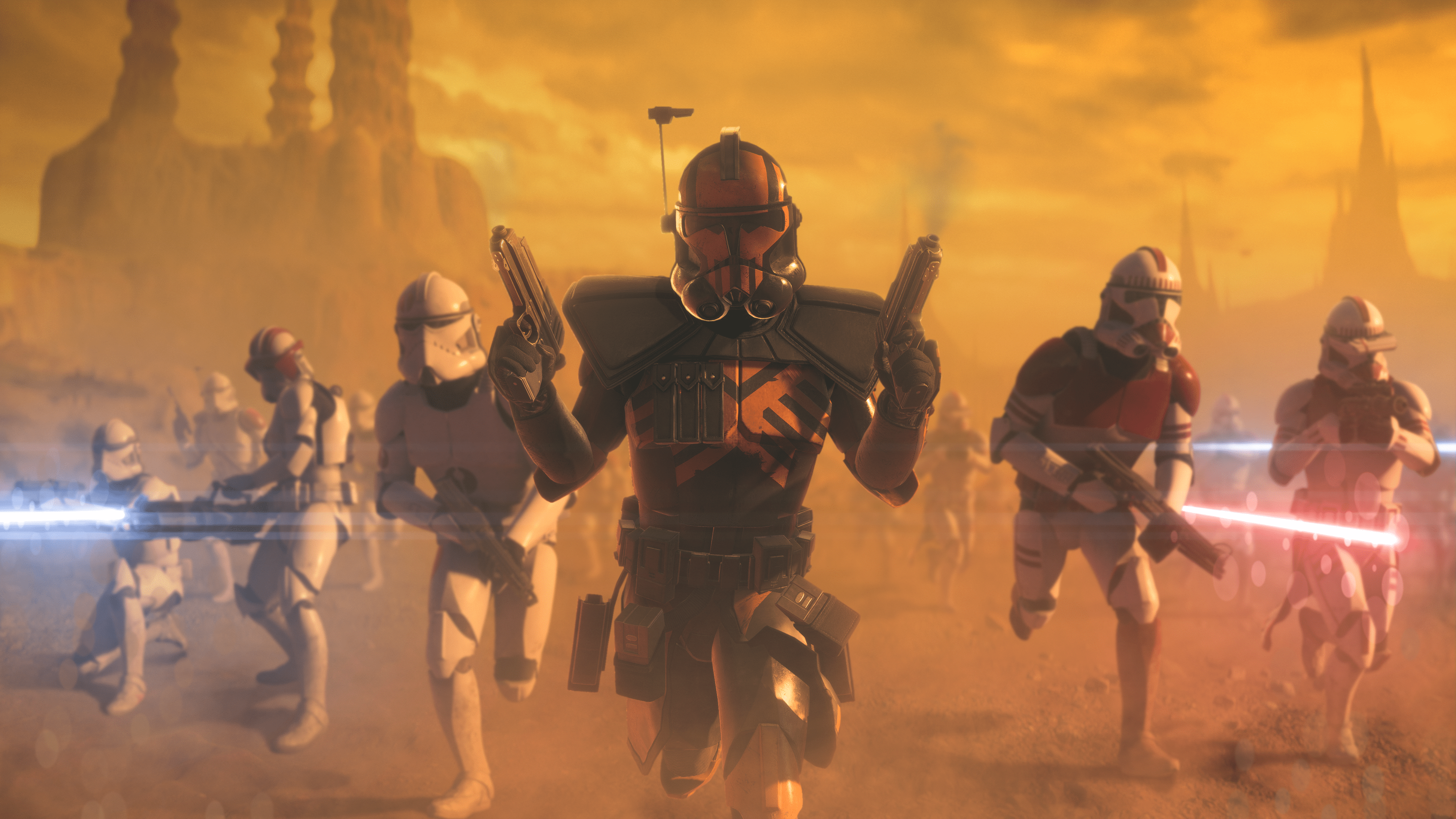 3840x2160 The 91st Recon Corps and Coruscant Guards on SWBF2 If you wish to order a Battlefront 2 wallpaper similar to this, feel free to leave a message
