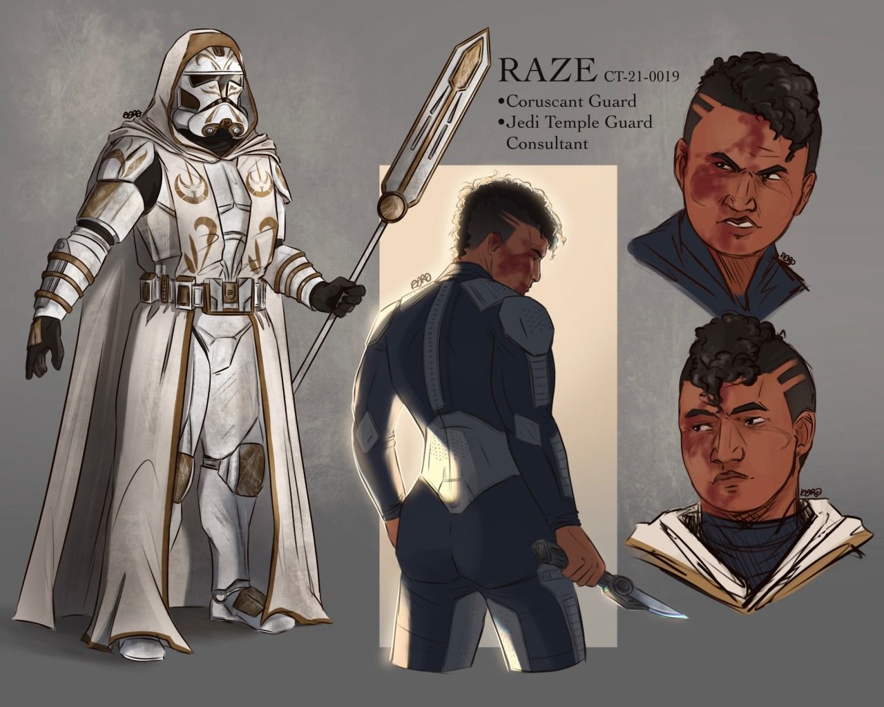 1280x1024 Raze, CT 21 0019 Coruscant Guard, Jedi Temple Guard Consultant During The Clone Wars, Jedi Knights Aided In The War Efforts