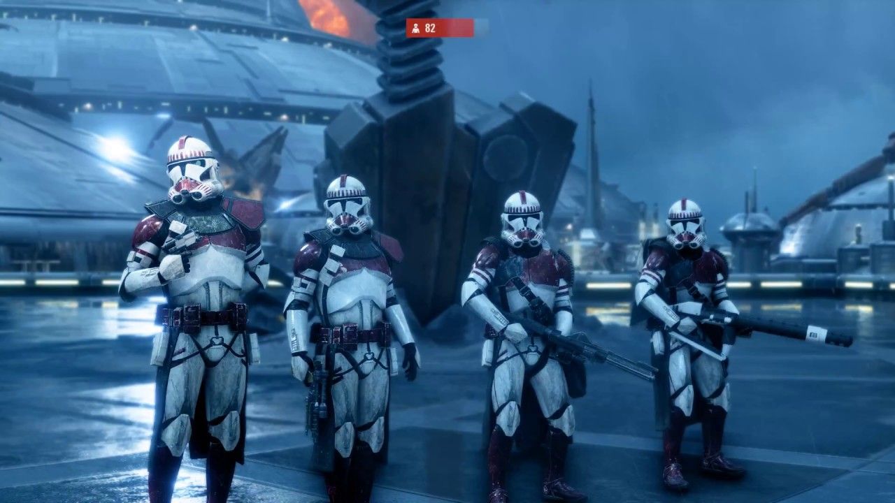 1280x720 Coruscant Guards Defend Kamino Wars Battlefront 2