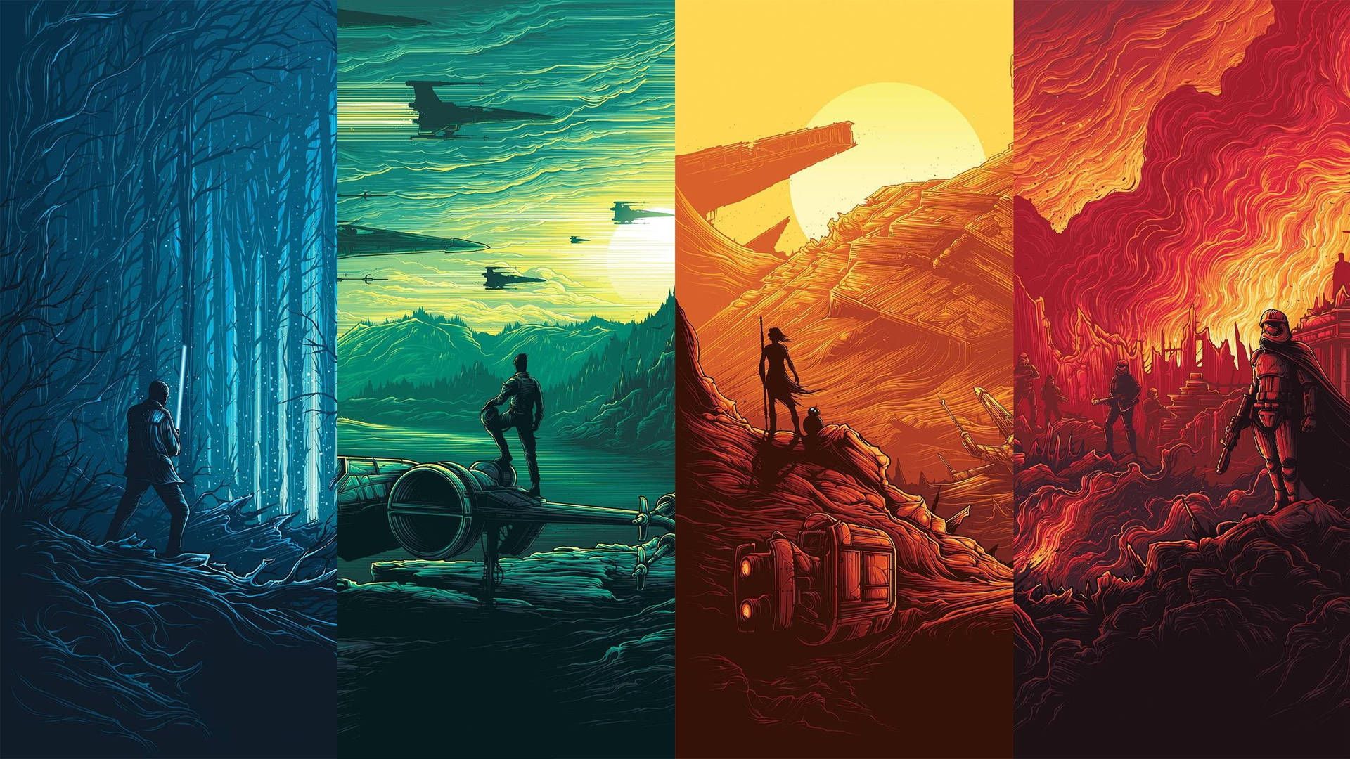 1920x1080 Download Star Wars Vector Art Wallpaper