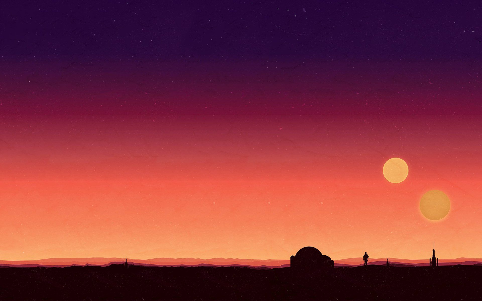 1920x1200 Star Wars Retro Tatooine Wallpaper