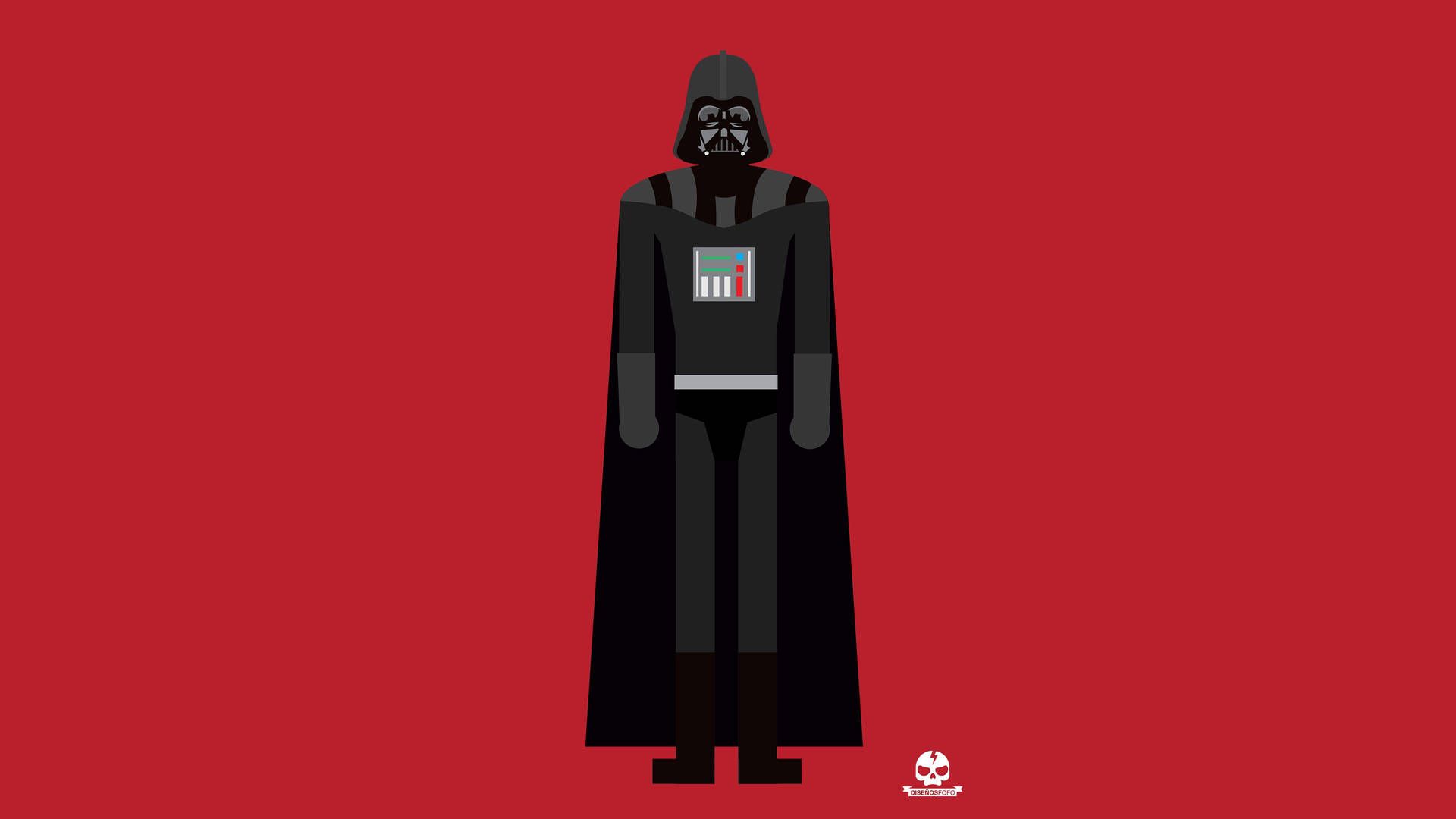 1920x1080 Download Image Darth Vader Red Vector Art Wallpaper