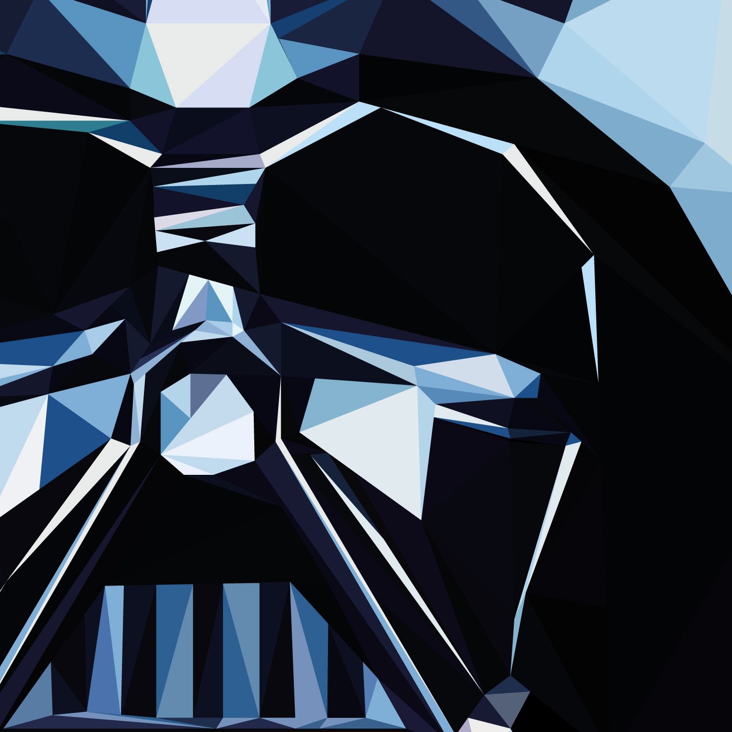 1500x1500 Star Wars Low Poly Vader (3). Image - Behance