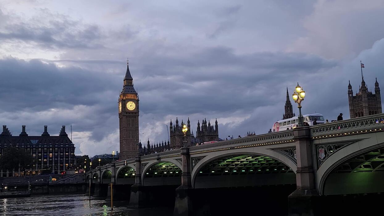 1244x700 Most Beautiful Scene of Westminster Central London, river Thames and Big Ben, The Footage Was Captured during Beautiful sunset After Rain over London City of England, August 2nd, 2023