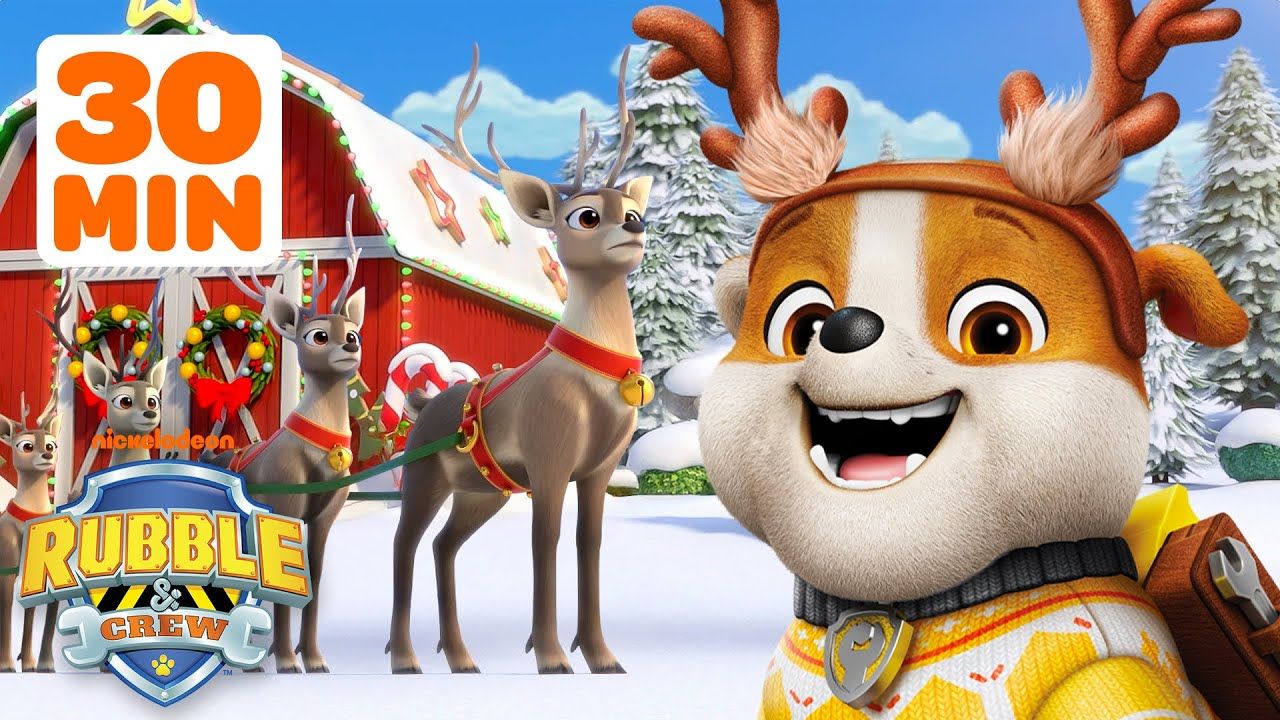 1280x720 Rubble Travels to the North Pole & Helps Santa! w/ Charger Minute Compilation. Rubble & Crew