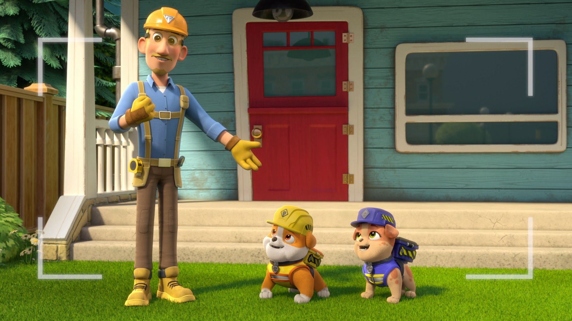 1920x1080 NickALive!: First Look: 'Rubble & Crew' Welcomes Property Brother Drew Scott to the Job Site