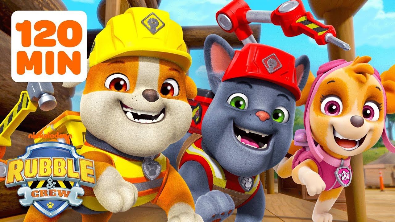 1280x720 Rubble & PAW Patrol Find Construction Solutions! w/ Charger & Skye Minutes. Rubble & Crew