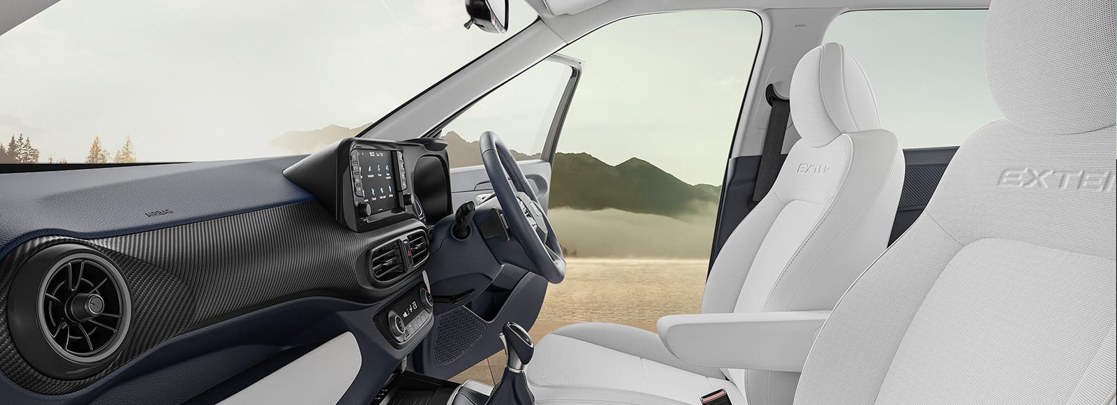 1600x580 Hyundai Exter Car Interior Image & 360 View