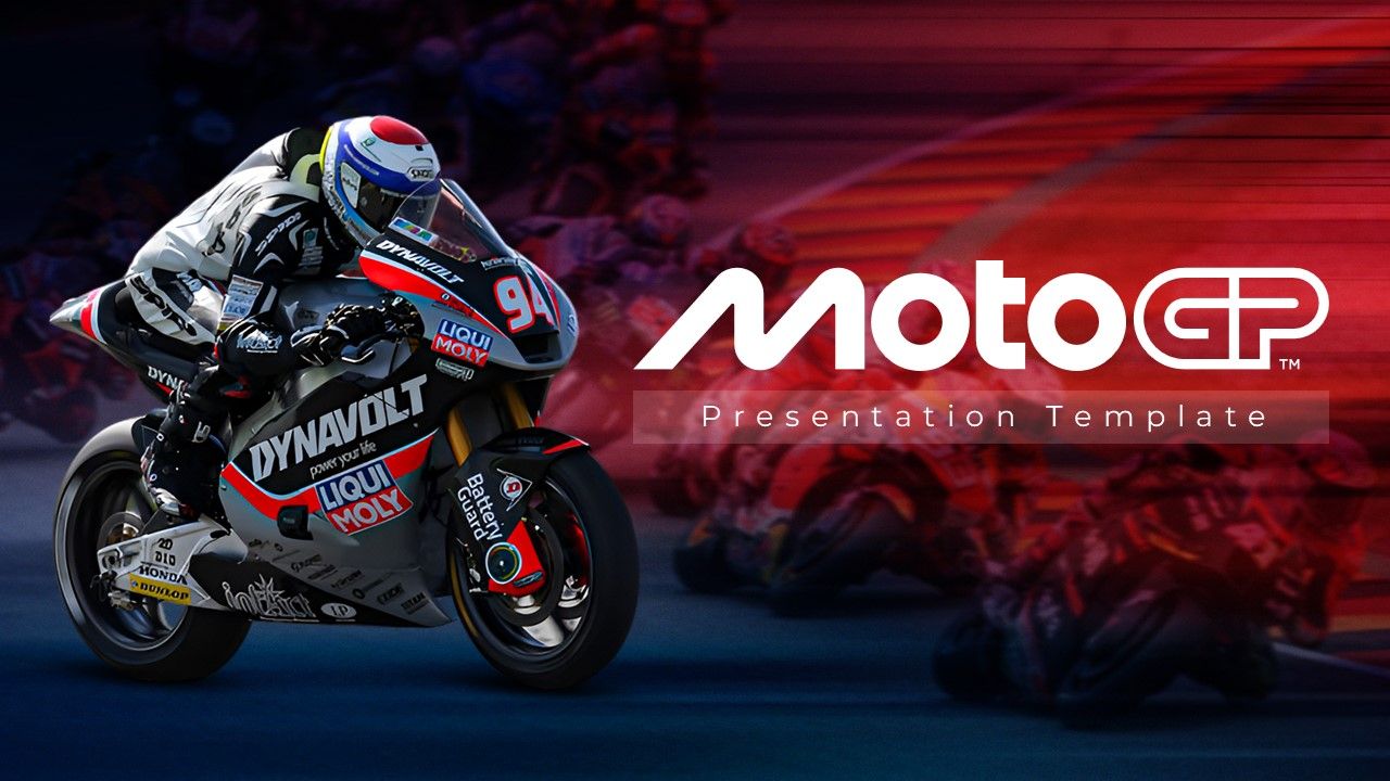 1280x720 Free MotoGP PowerPoint Template and Google Slides