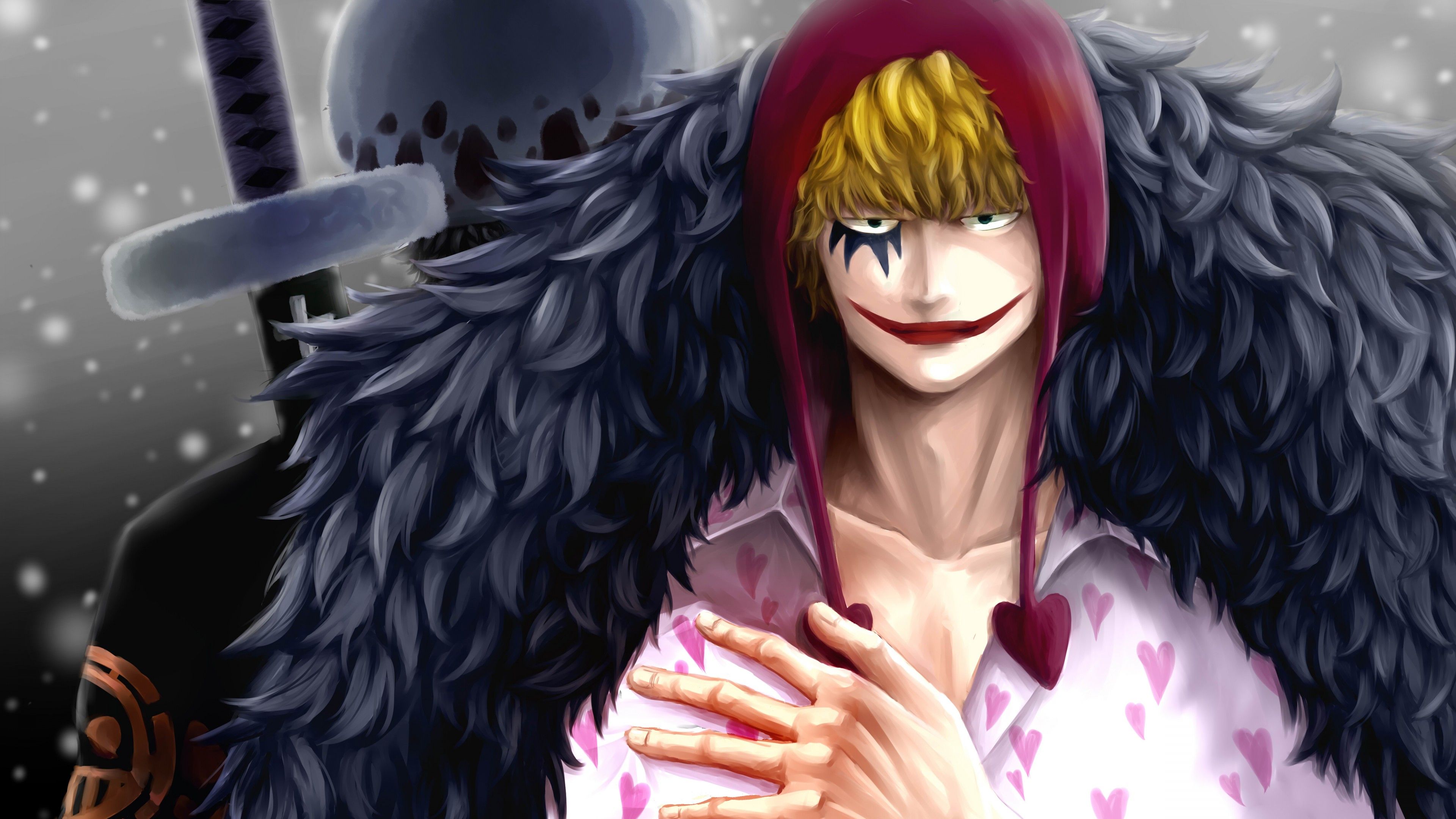 3840x2160 Donquixote Corazon Donquixote Rosinante Trafalgar Law 4K 5K HD One Piece Wallpaper