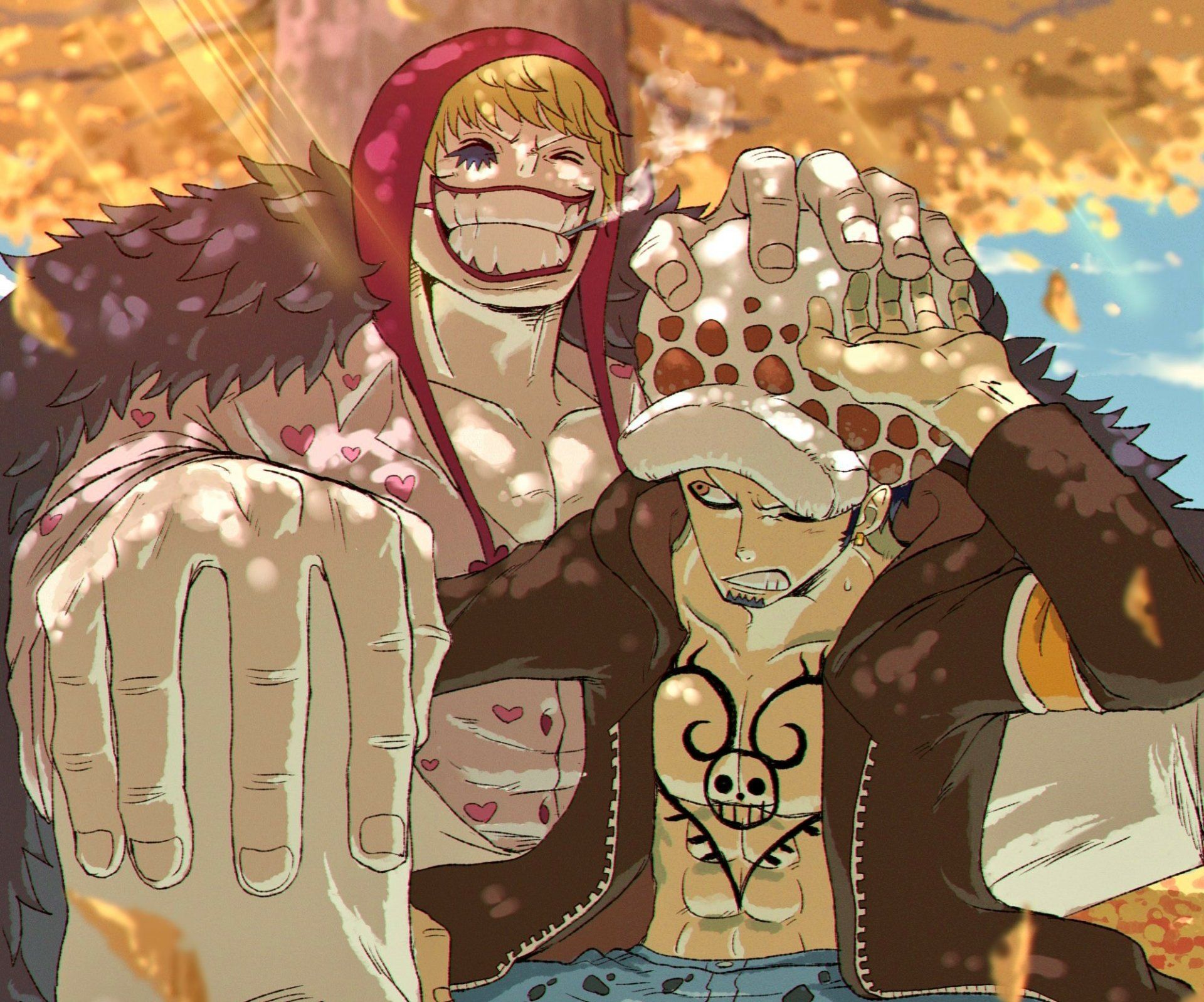 1920x1598 One Piece HD Wallpaper: Donquixote Rosinante & Trafalgar Law Anime Tribute