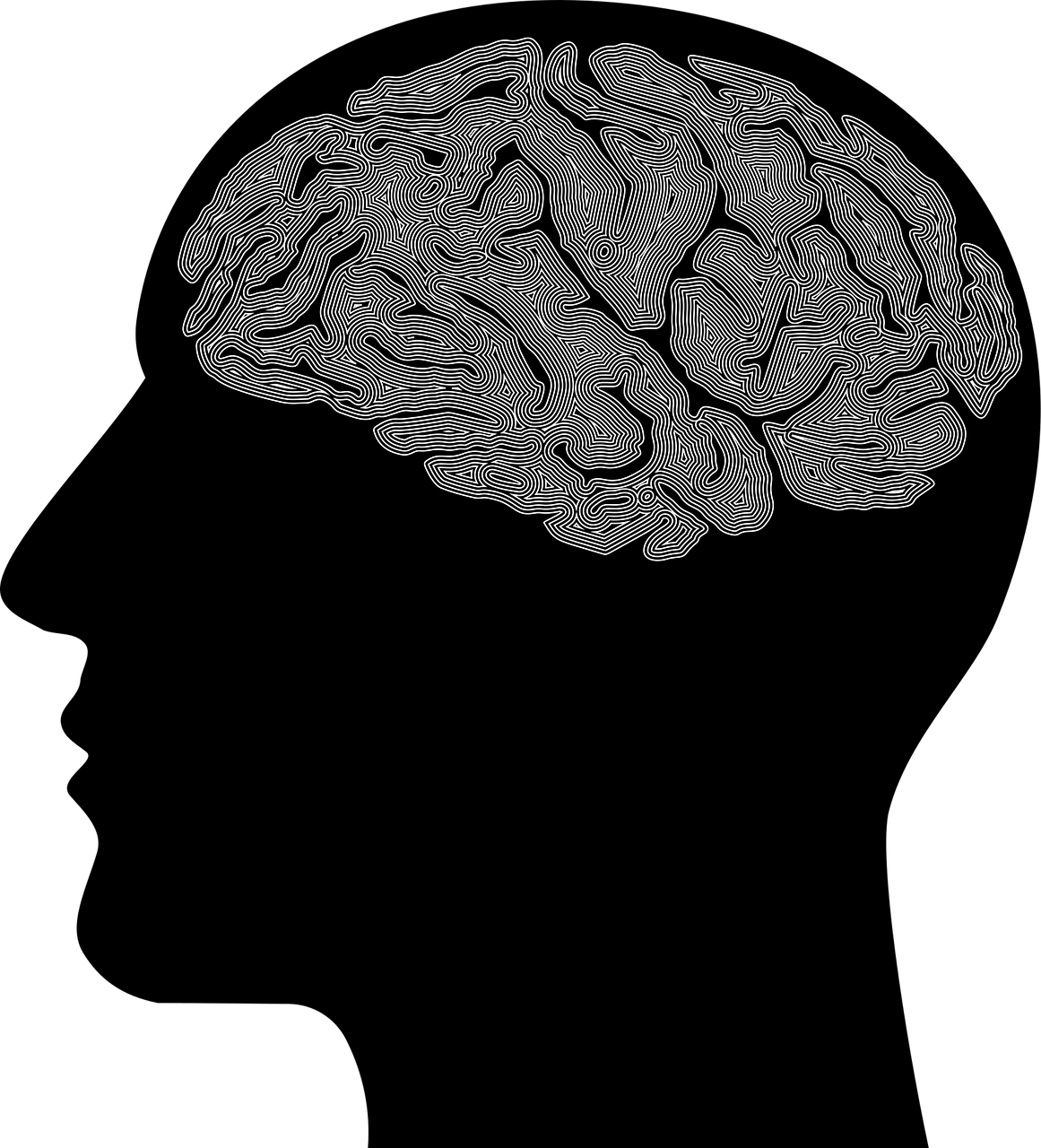 1161x1280 Download Man Brain Psychology. Royalty Free Vector Graphic