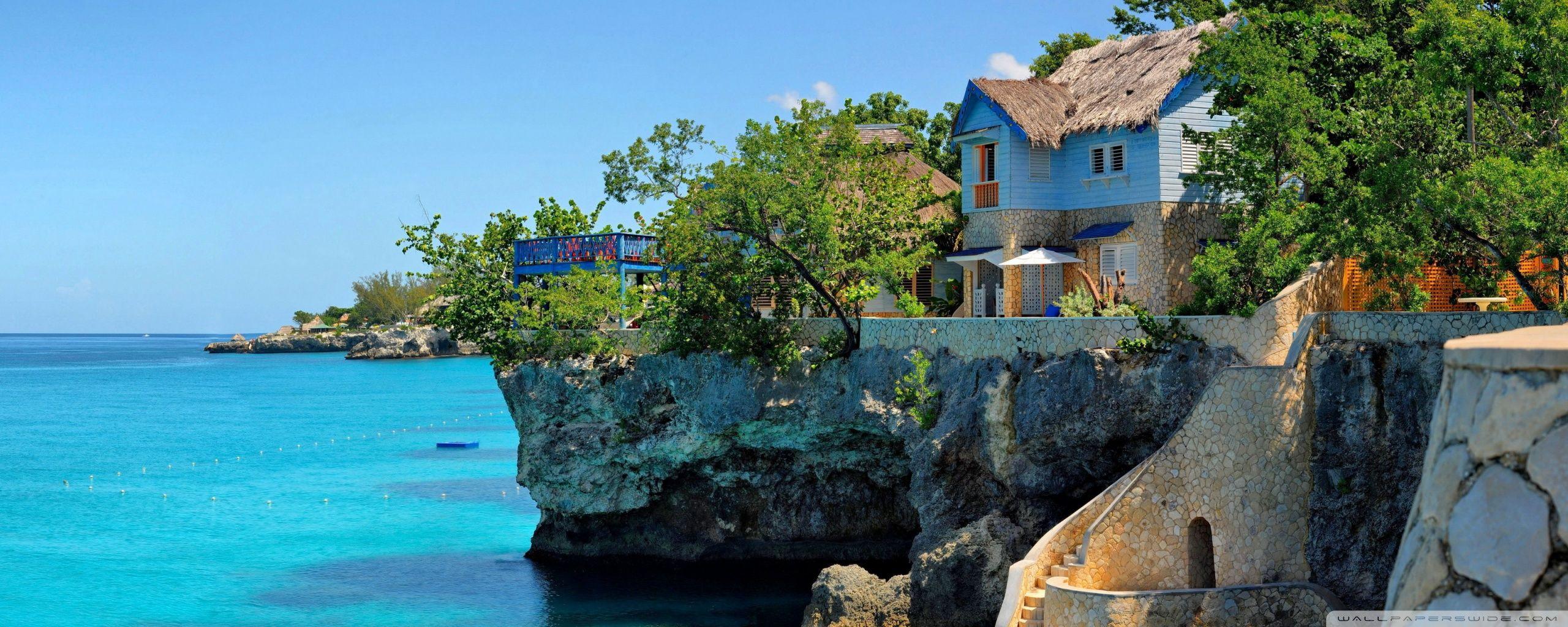 2560x1024 Houses Negril Jamaica Ultra HD Desktop .