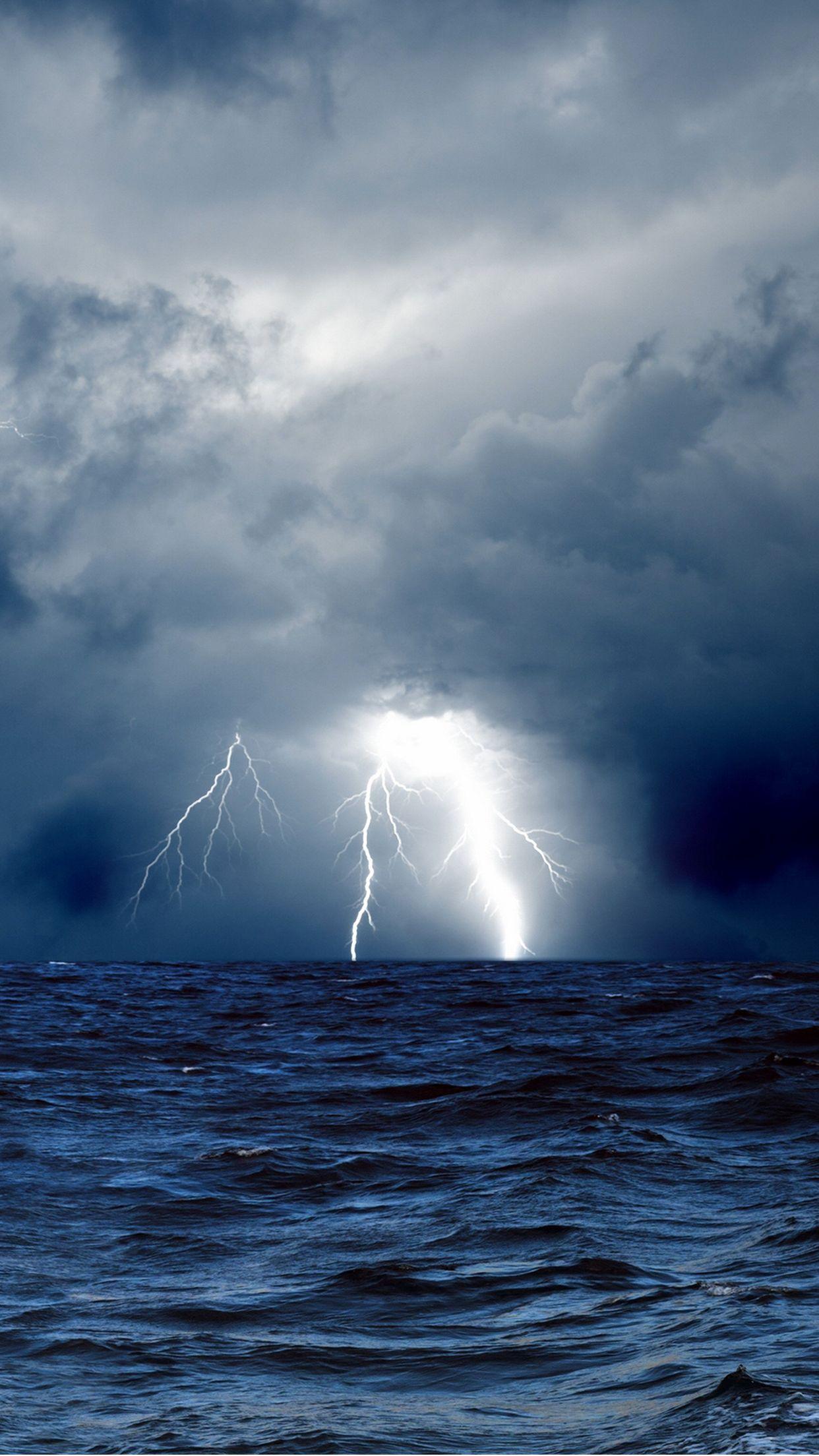 1242x2208 Storm Cloud Sea Wallpaper for iPhone Pro Max, X, 6