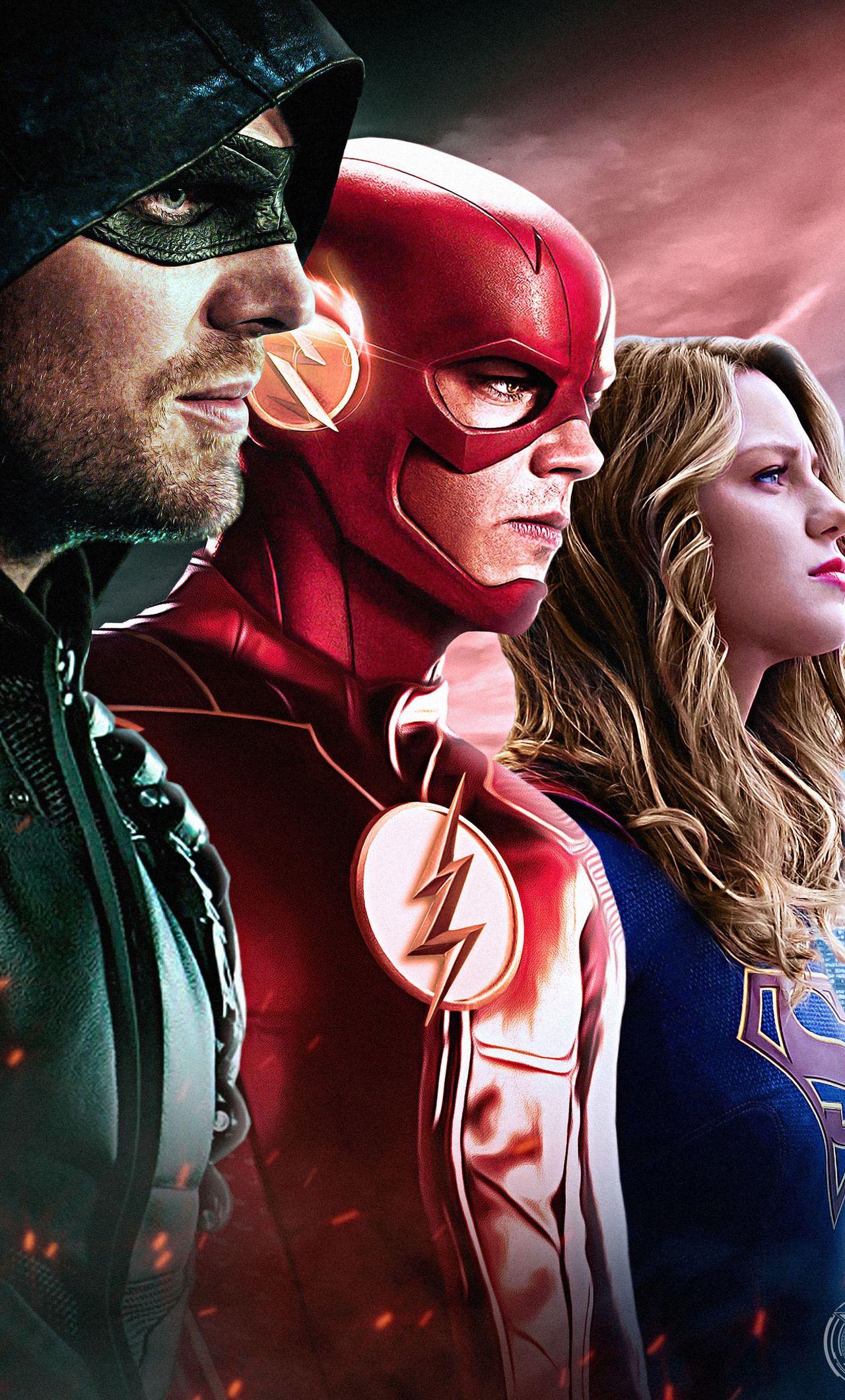 1280x2120 Dc Tv Arrow Flash Supergirl iPhone HD 4k Wallpaper