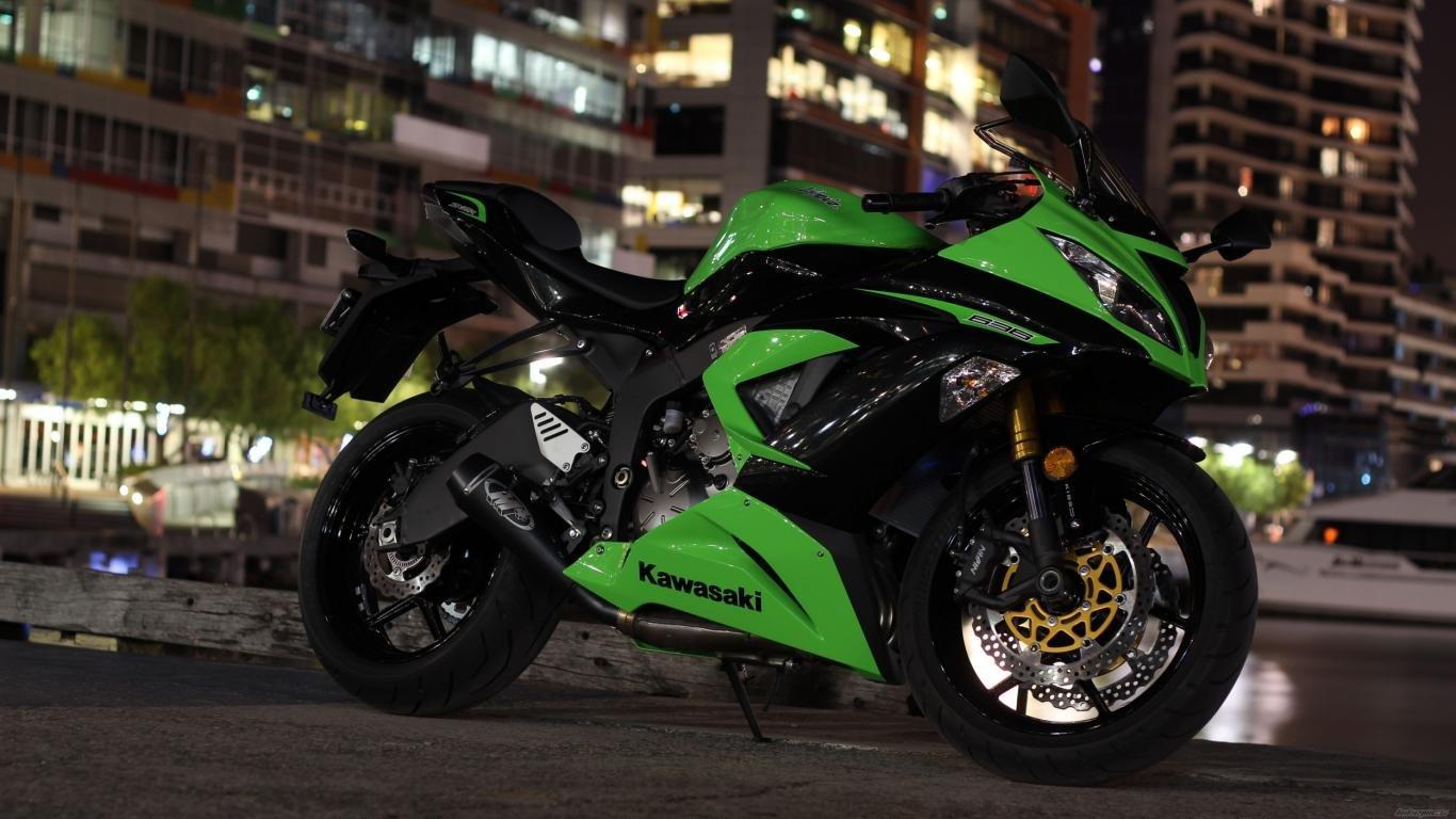 1366x768 Kawasaki Ninja wallpaper HD for desktop background