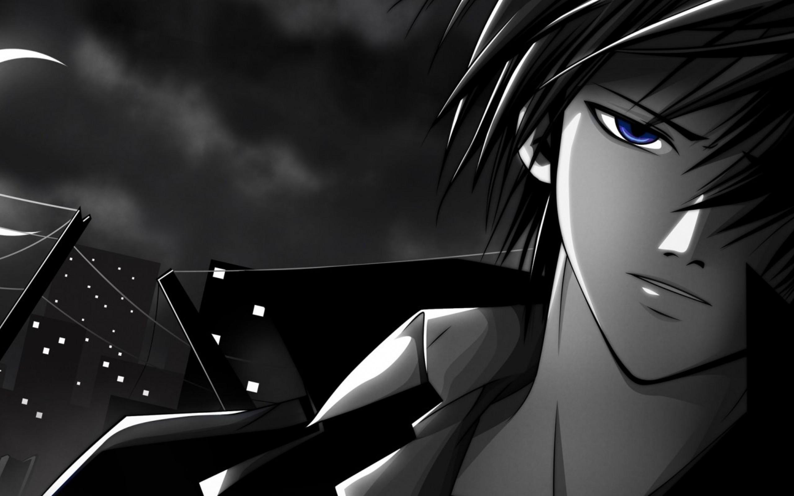 Black and White Anime Boy Wallpapers - Top Free Black and White Anime Boy  Backgrounds - WallpaperAccess