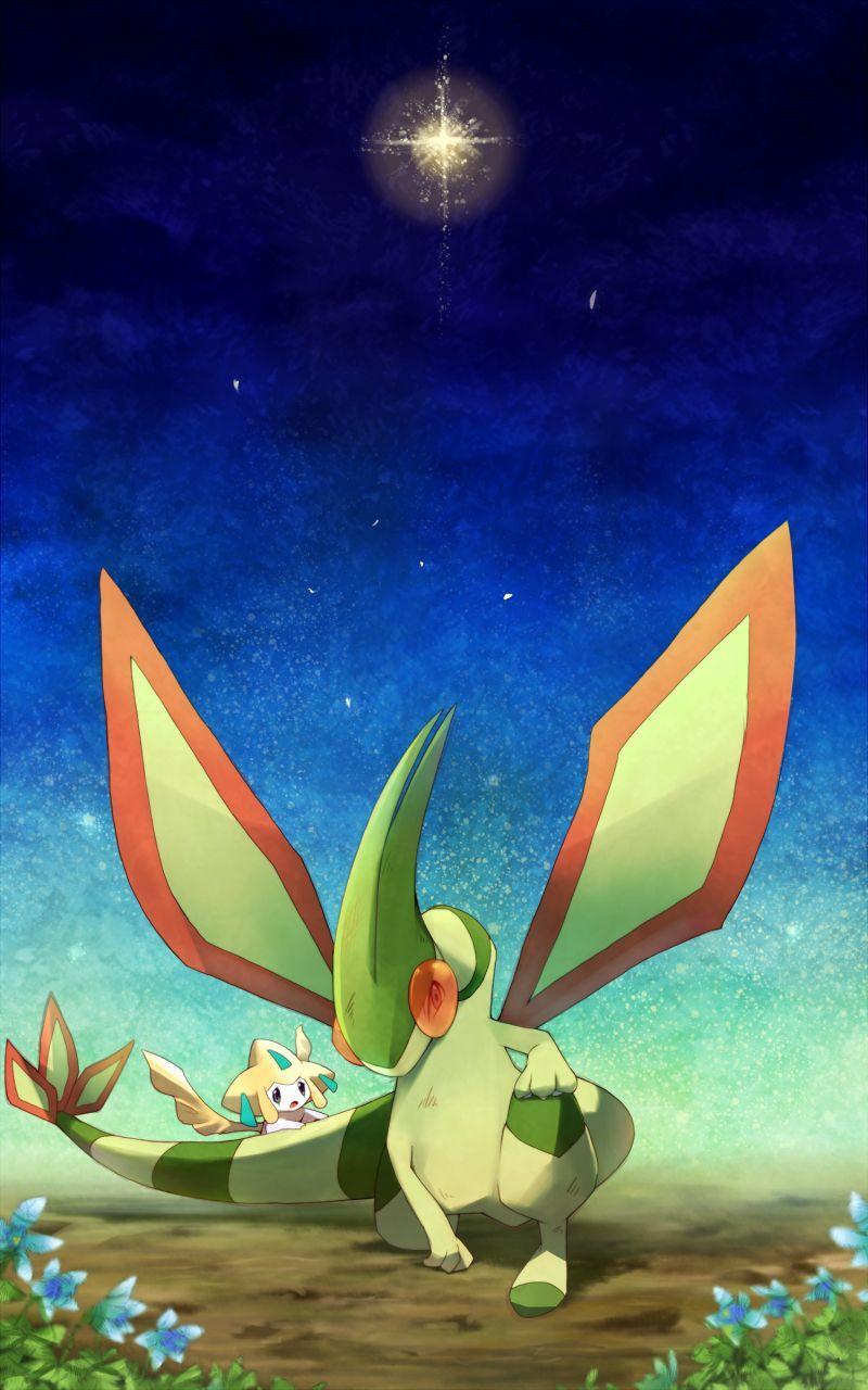 800x1280 Flygon and Jirachi. Pokemon, Dragon type pokemon, Pokemon picture