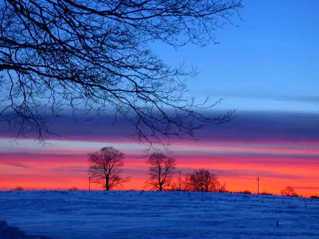 1024x768 Winter Sunset Wallpaper [HD]. Sunset picture