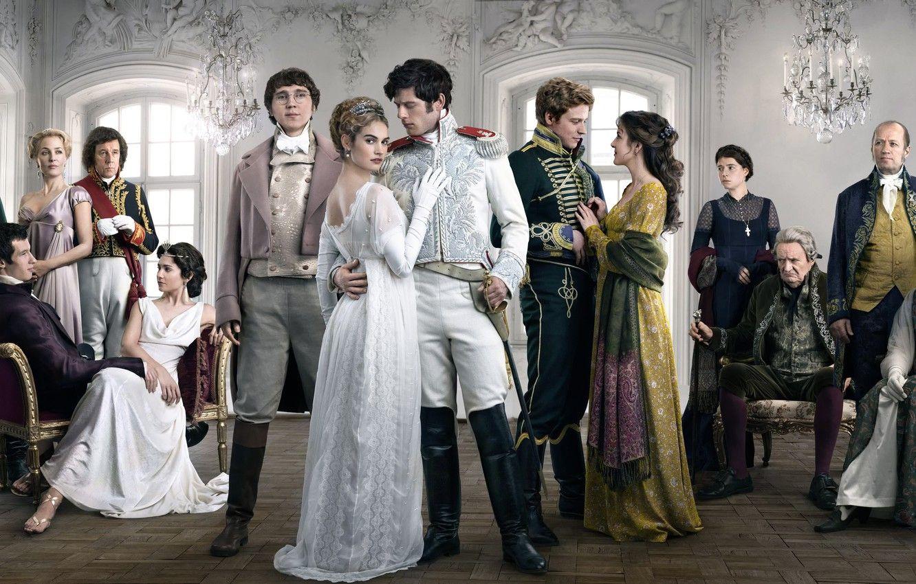 1332x850 Wallpaper James Norton, Lily James, War and peace, Aneurin Barnard, War & Peace, in the series, Paul Dano image for desktop, section фильмы