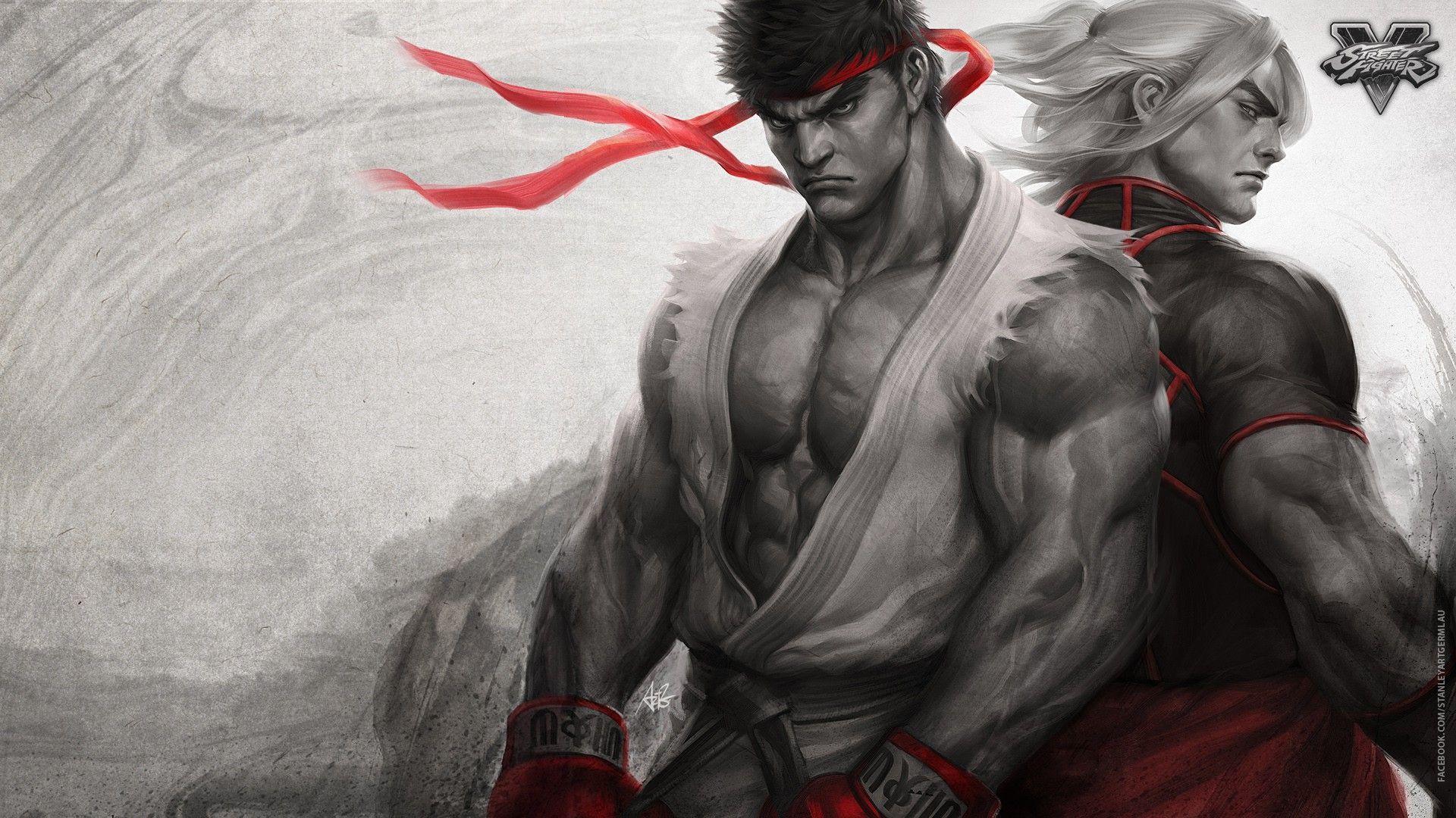 1920x1080 Ryu, Ken, Street Fighter V (con imágenes). Arte de videojuegos