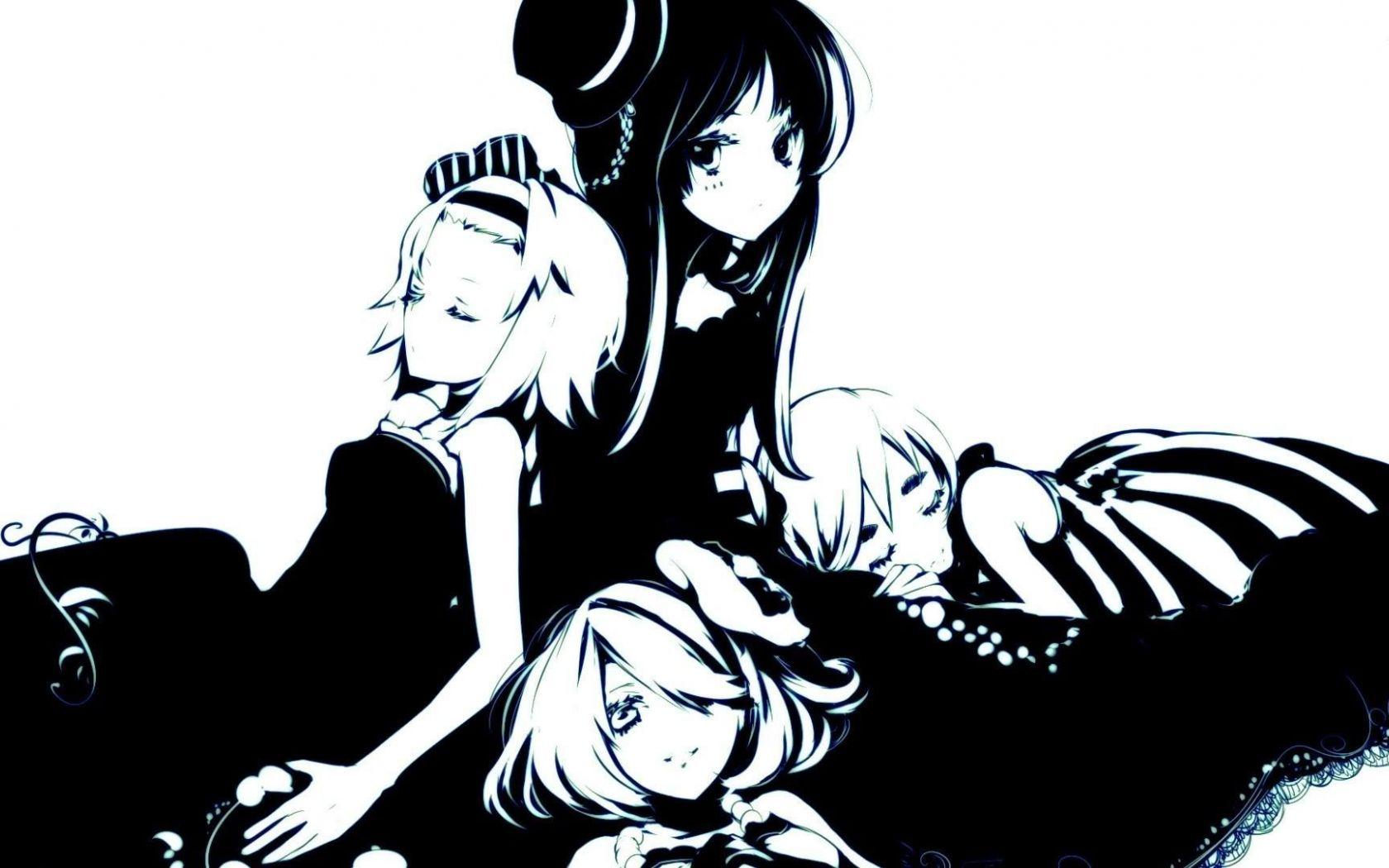 1680x1050 Free download Black And White Anime Wallpaper [1920x1080]