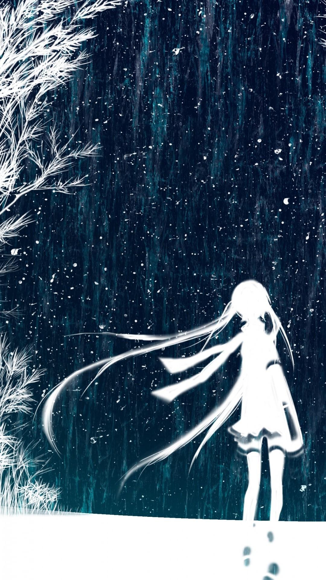1080x1920 Winter Anime Wallpaper