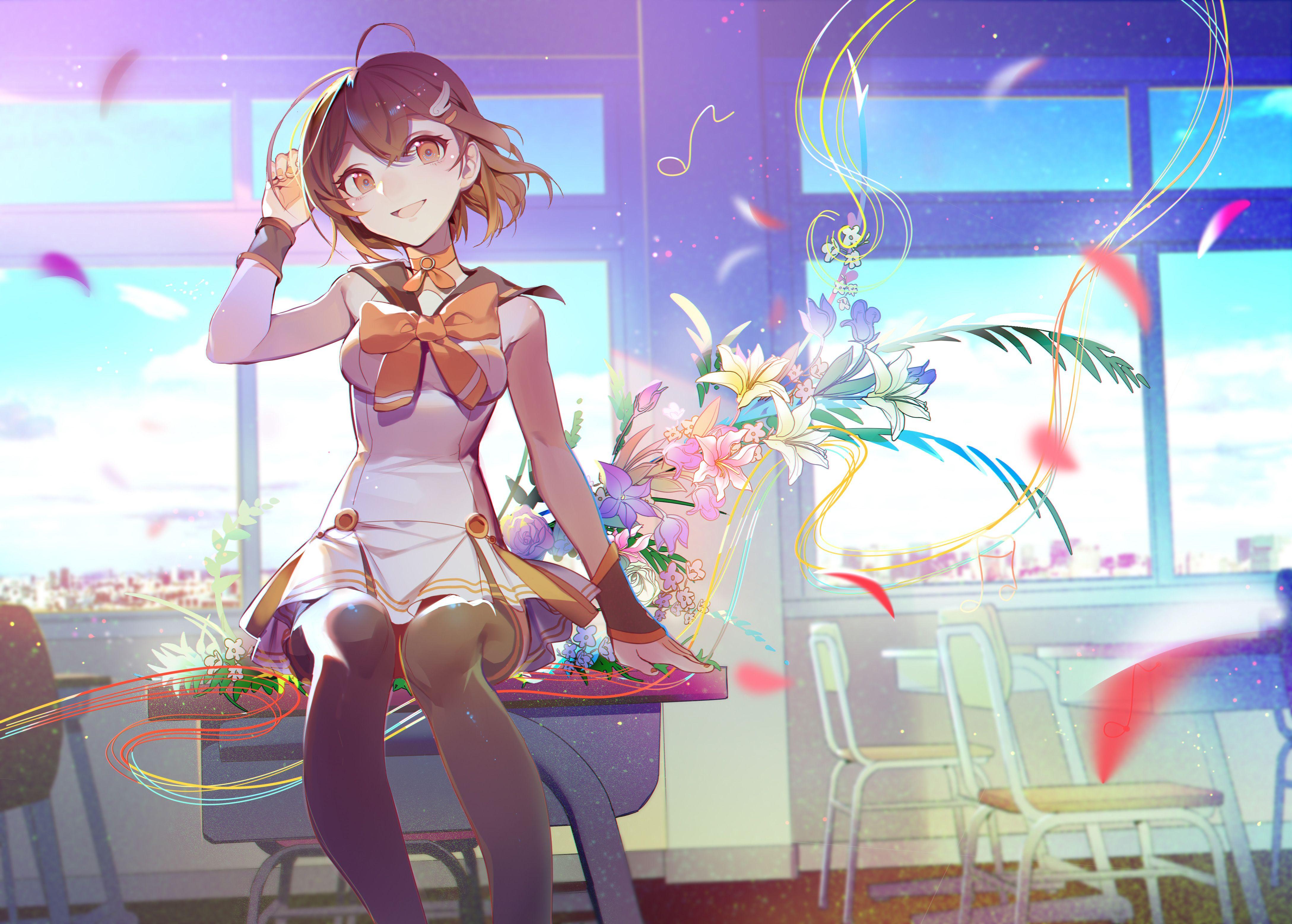 4354x3114 4k Anime Girl In School Uniform, HD Anime, 4k Wallpaper, Image