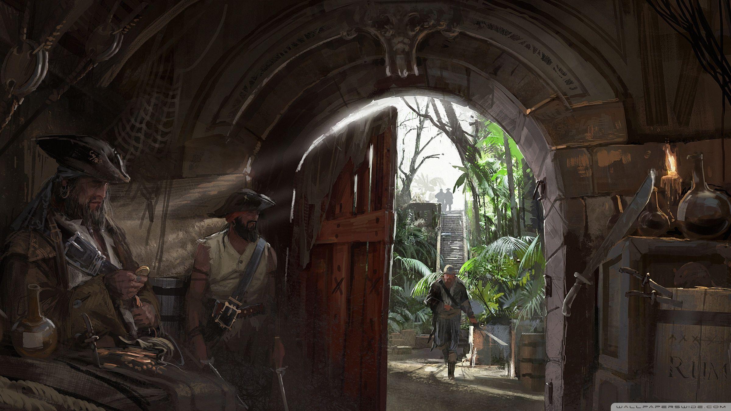 2400x1350 Assassins Creed IV Black Flag Pirates Ultra HD Desktop Background