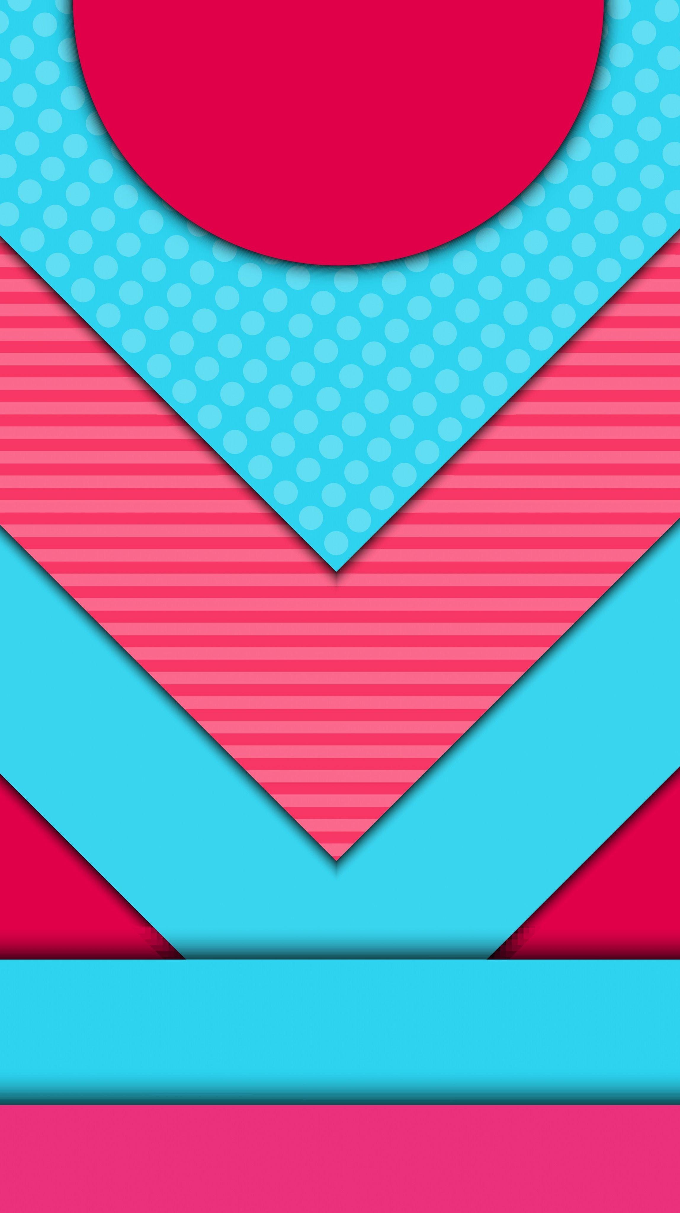 2296x4096 Pink and Aqua Geometric Abstract Wallpaper. *Abstract