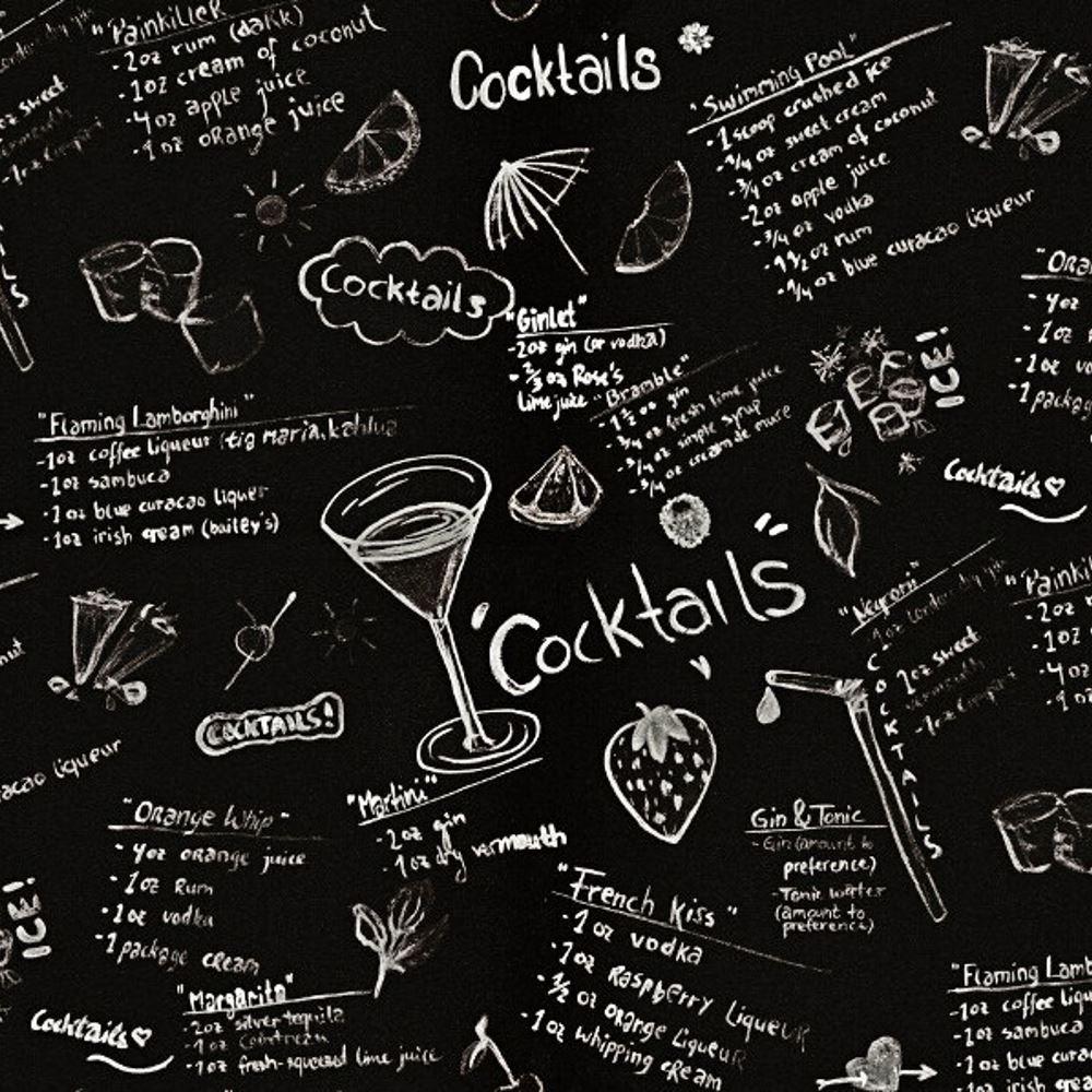 1000x1000 Erismann Instawalls Cocktail Bar Recipes Faux Chalk Board