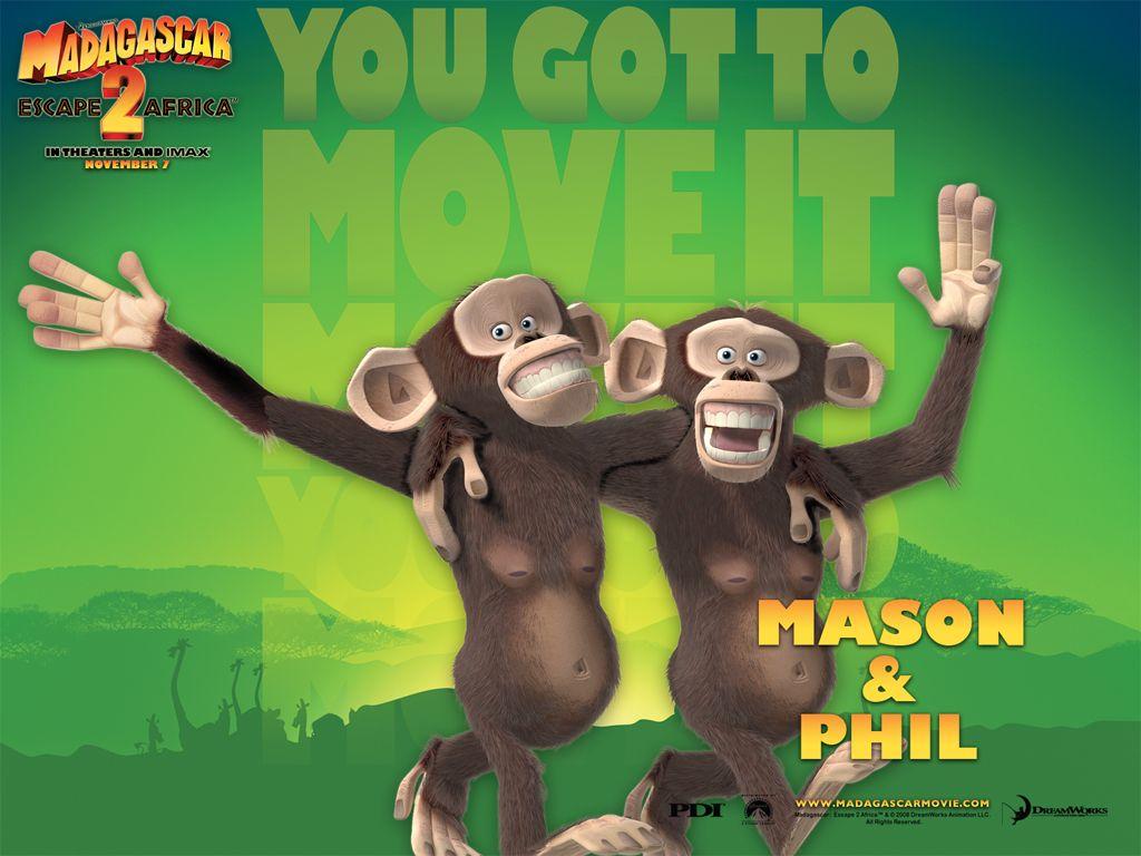 1024x768 Madagascar 2 Mason & Phil Image Wallpaper for Tablet