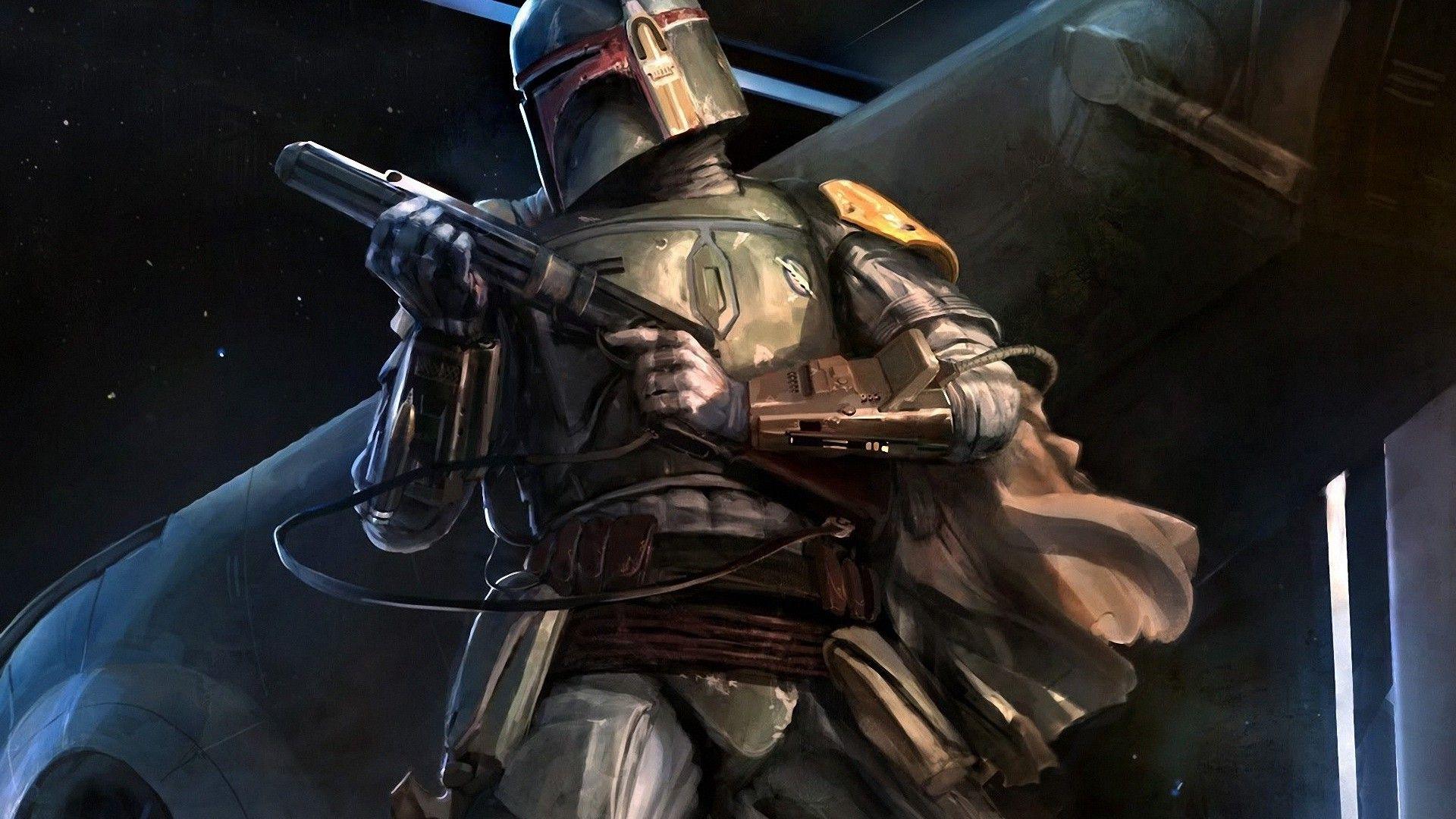 1920x1080 Star Wars, Boba Fett, Bounty Hunter, Fan Art Wallpaper HD