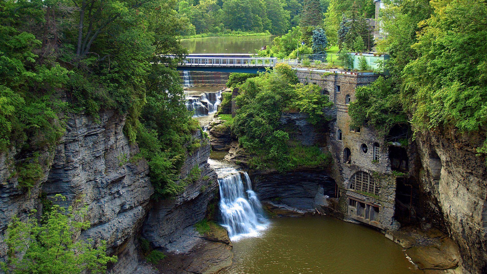 1920x1080 Waterfall Cascade HD wallpaper