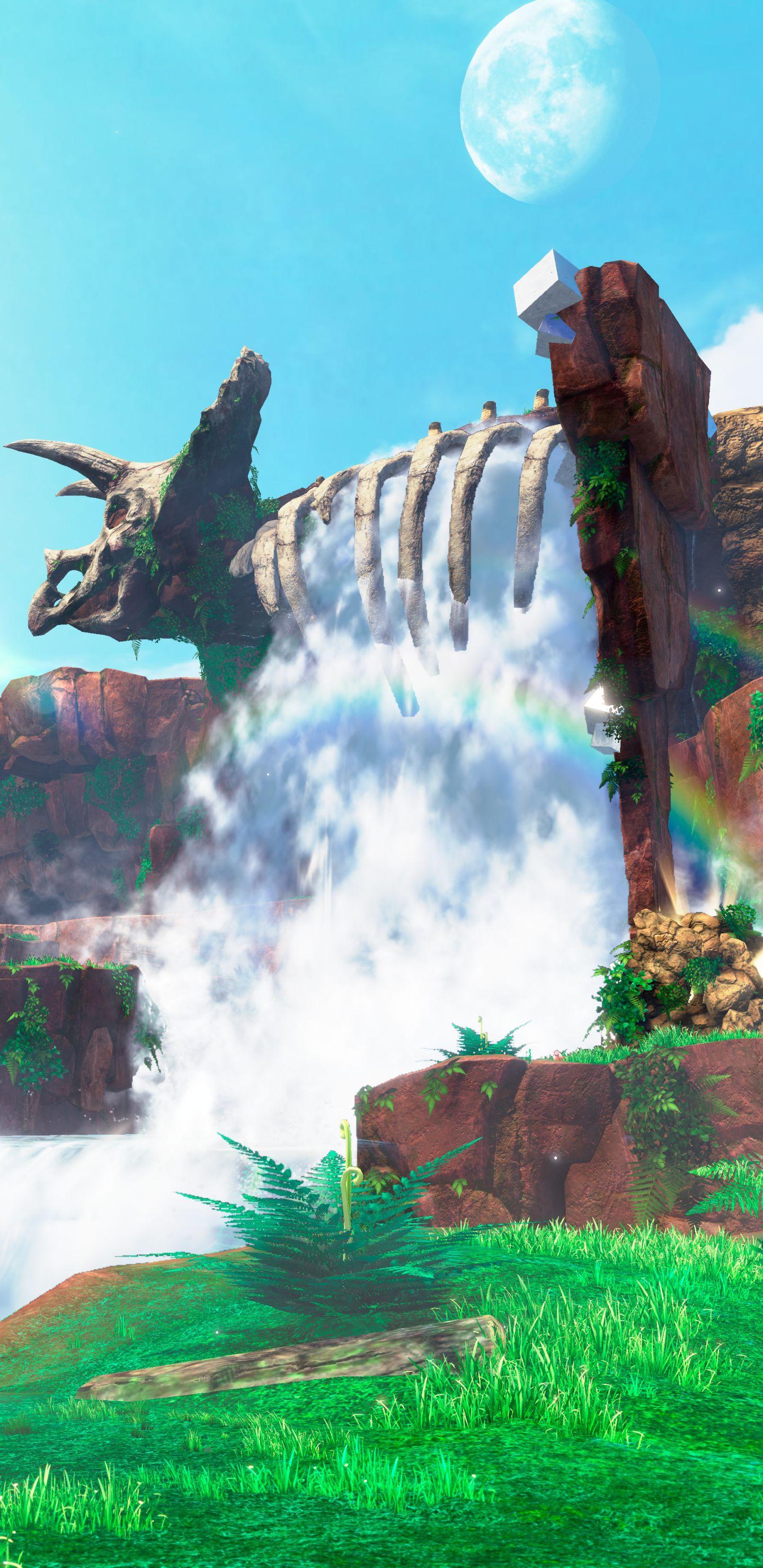 1440x2960 Super Mario Odyssey Cascade Kingdom Wallpaper