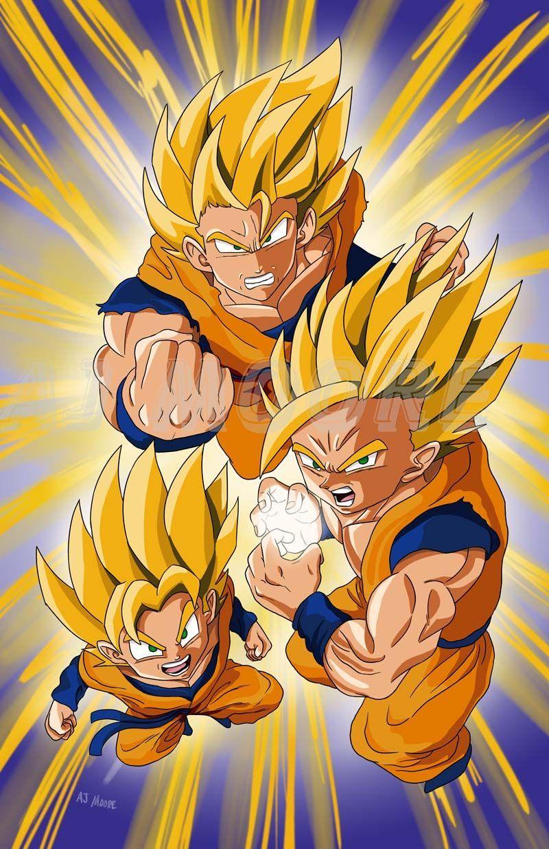 800x1236 Goku, Gohan, Goten, Super Saiyan .com