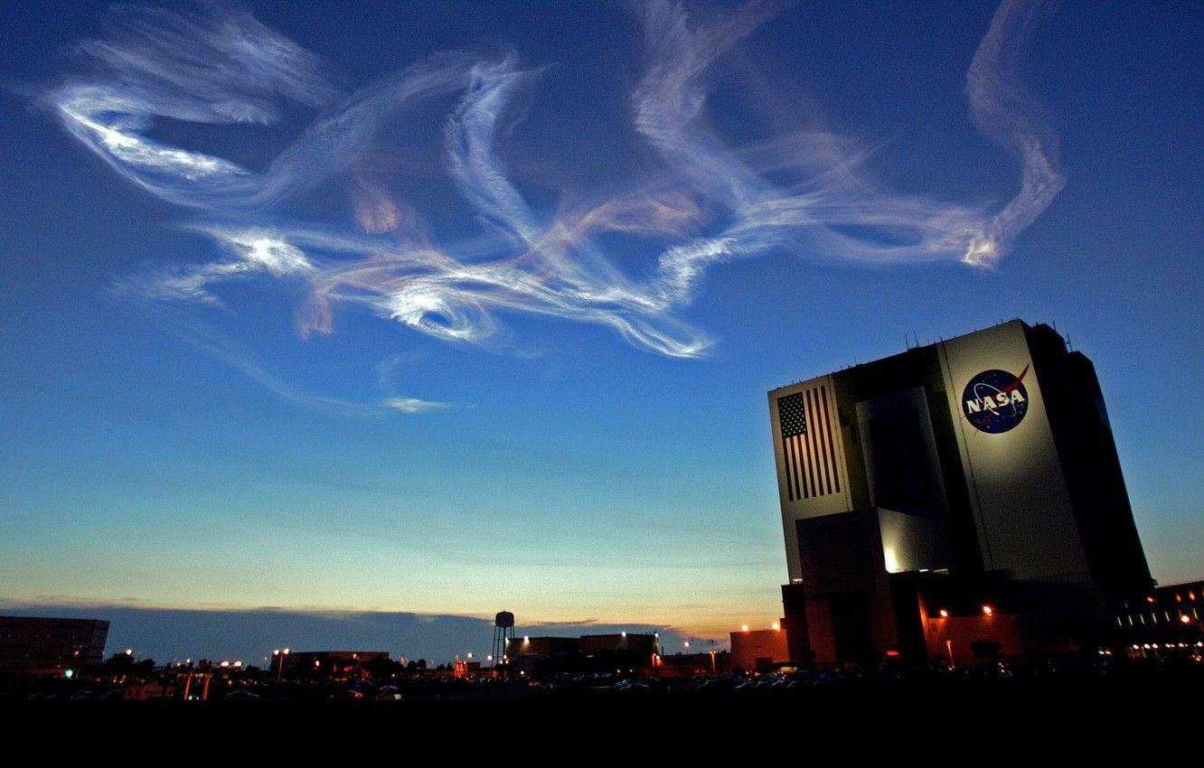 1332x850 Wallpaper the sky, night, lights, FL, USA, Kennedy Space Center