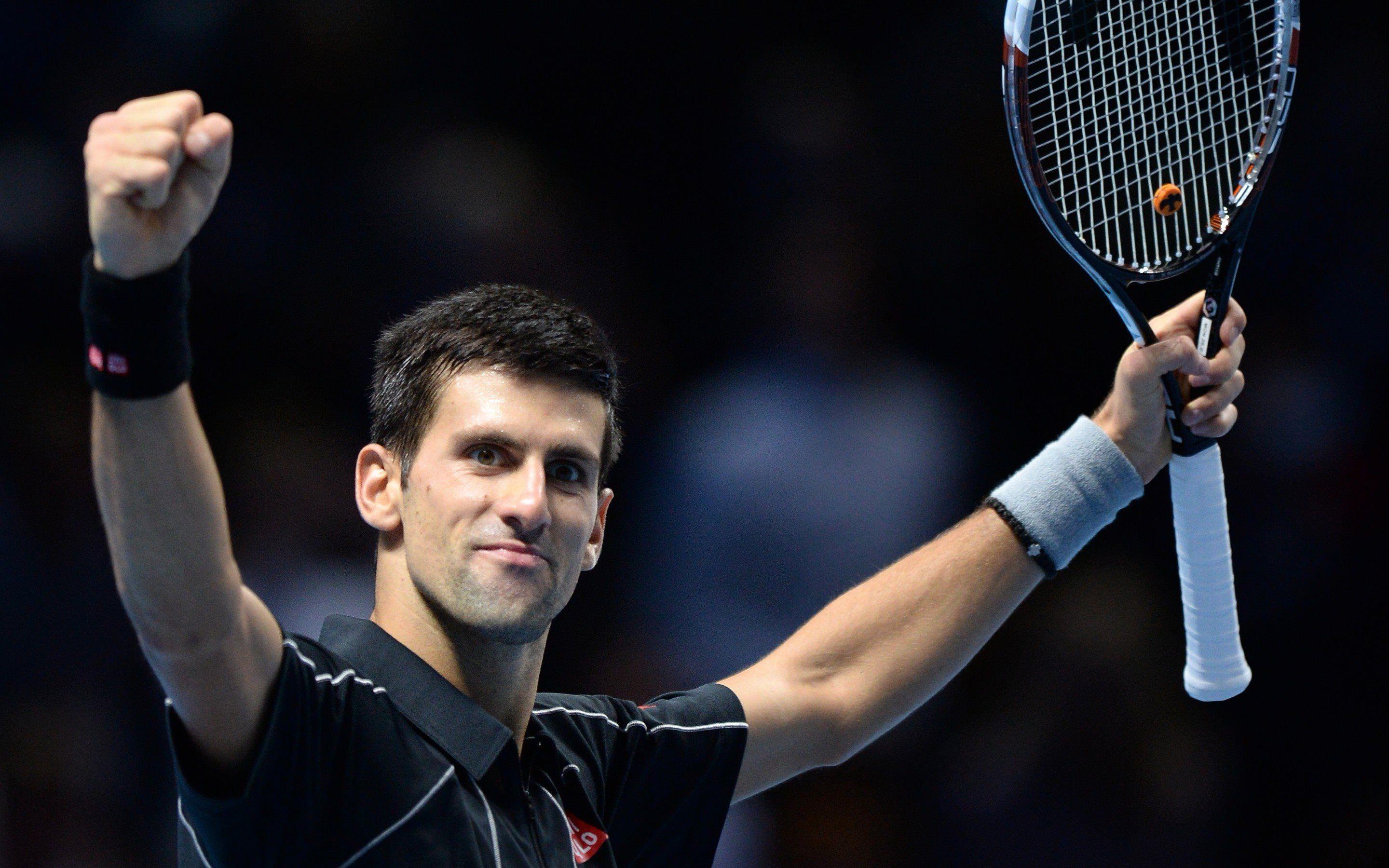 2880x1800 Download wallpaper Novak Djokovic, tennis player, joy, ATP, 2016