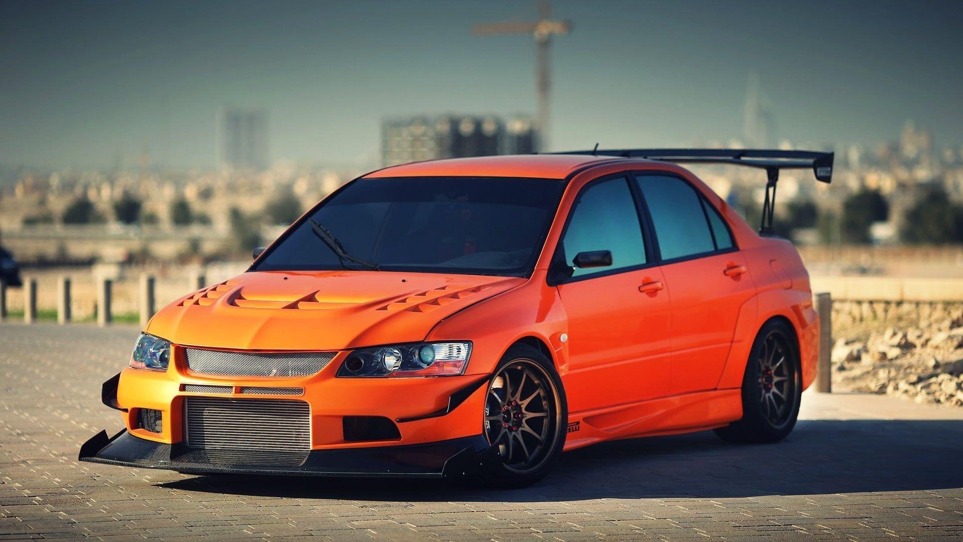 1920x1080 orange sedan #Mitsubishi Mitsubishi Lancer Evolution IX #car P # wallpaper #hdwallpaper. Mitsubishi lancer, Mitsubishi lancer evolution, Mitsubishi evolution